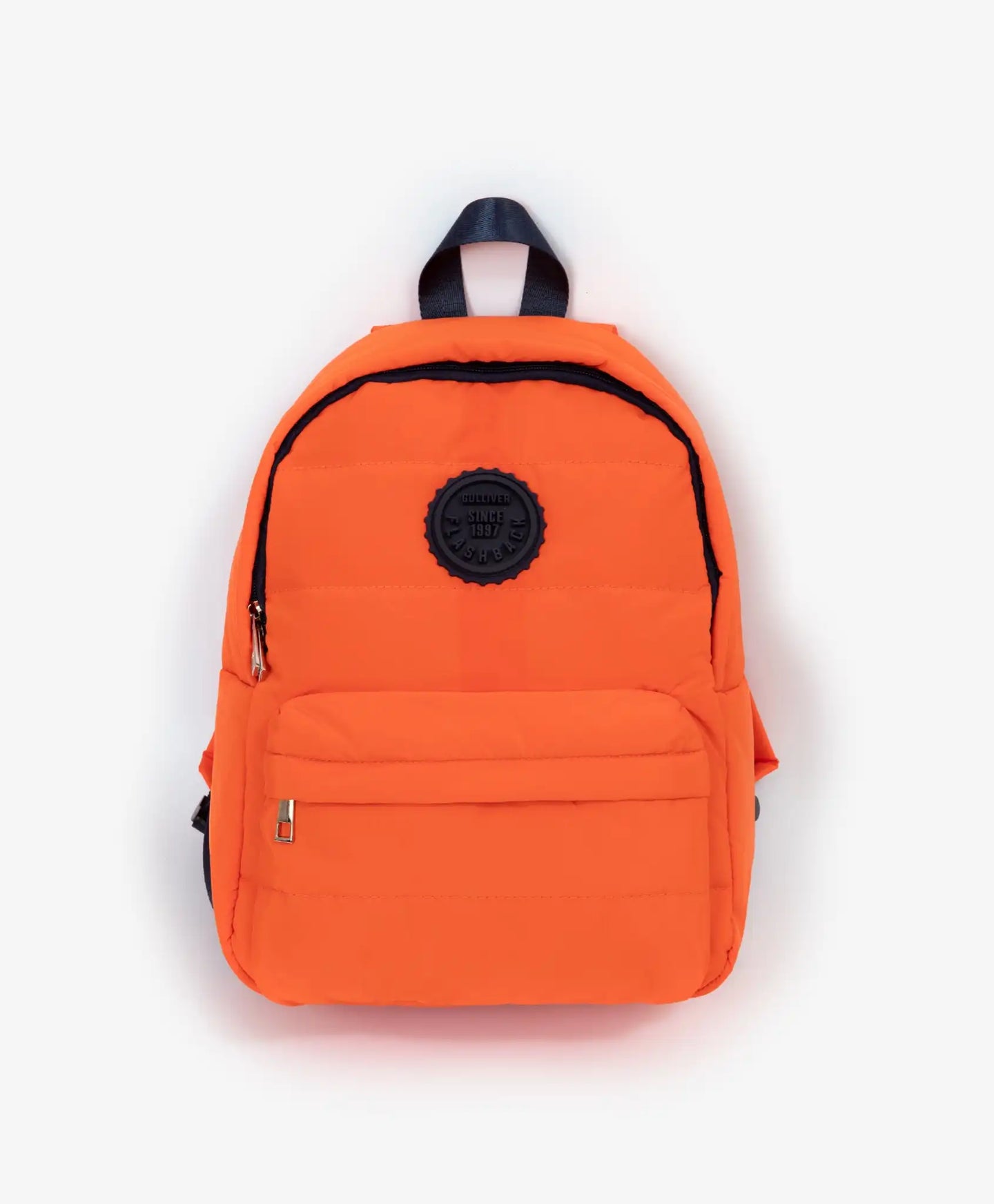 Rucsac moale din material mat portocaliu pentru băiat Gulliver