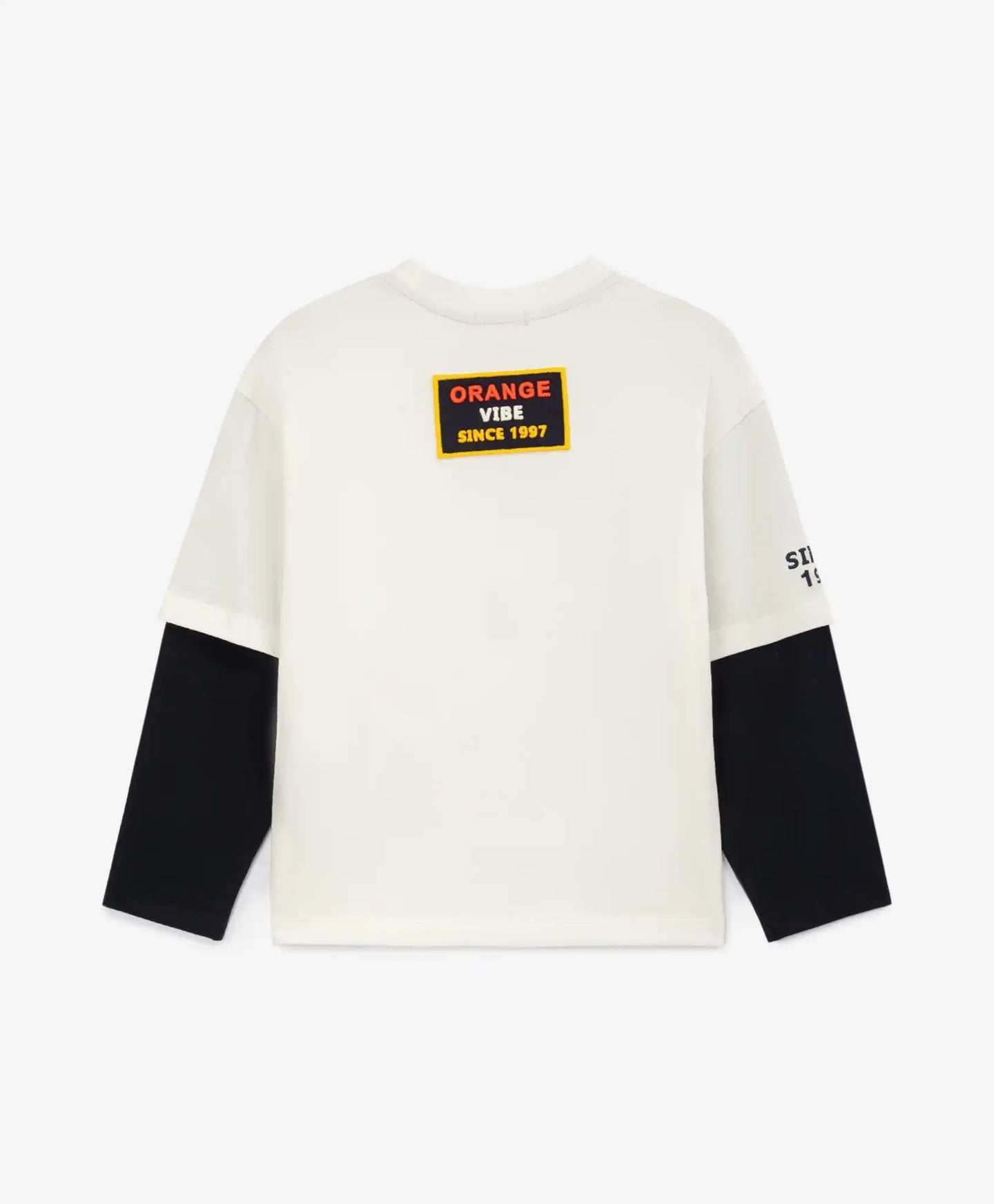 Longsleeve tricotat cu imitație de straturi crem pentru băieți Gulliver