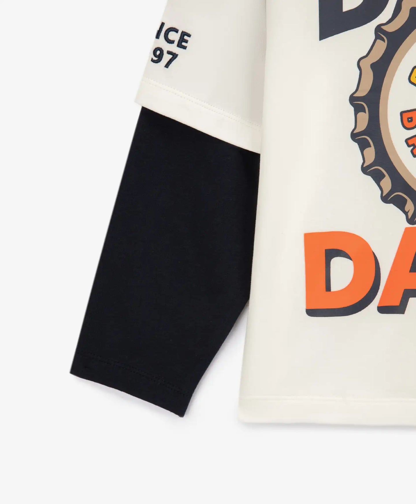 Longsleeve tricotat cu imitație de straturi crem pentru băieți Gulliver