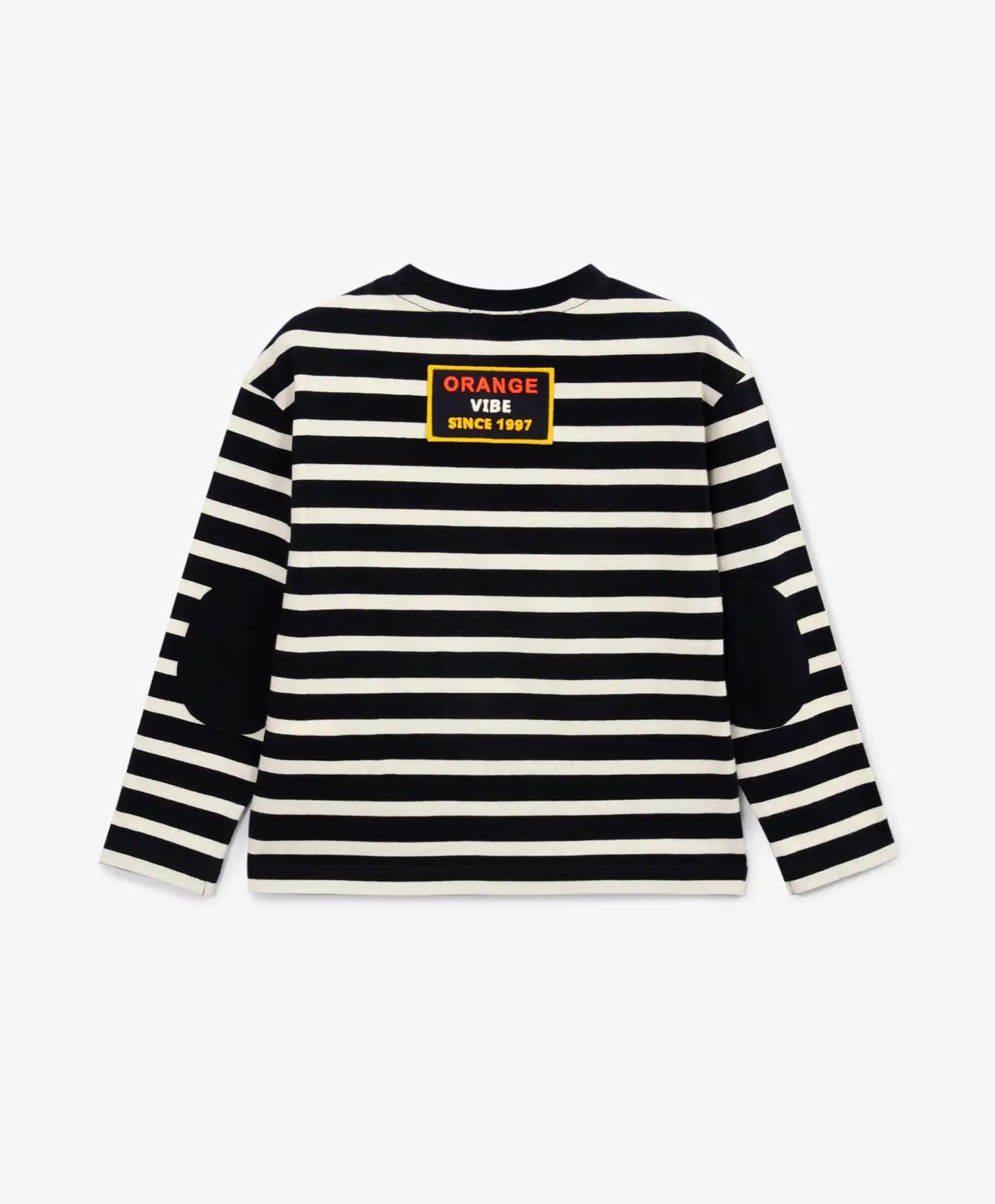 Longsleeve tricotat cu coturi stripate albastre pentru băieți Gulliver