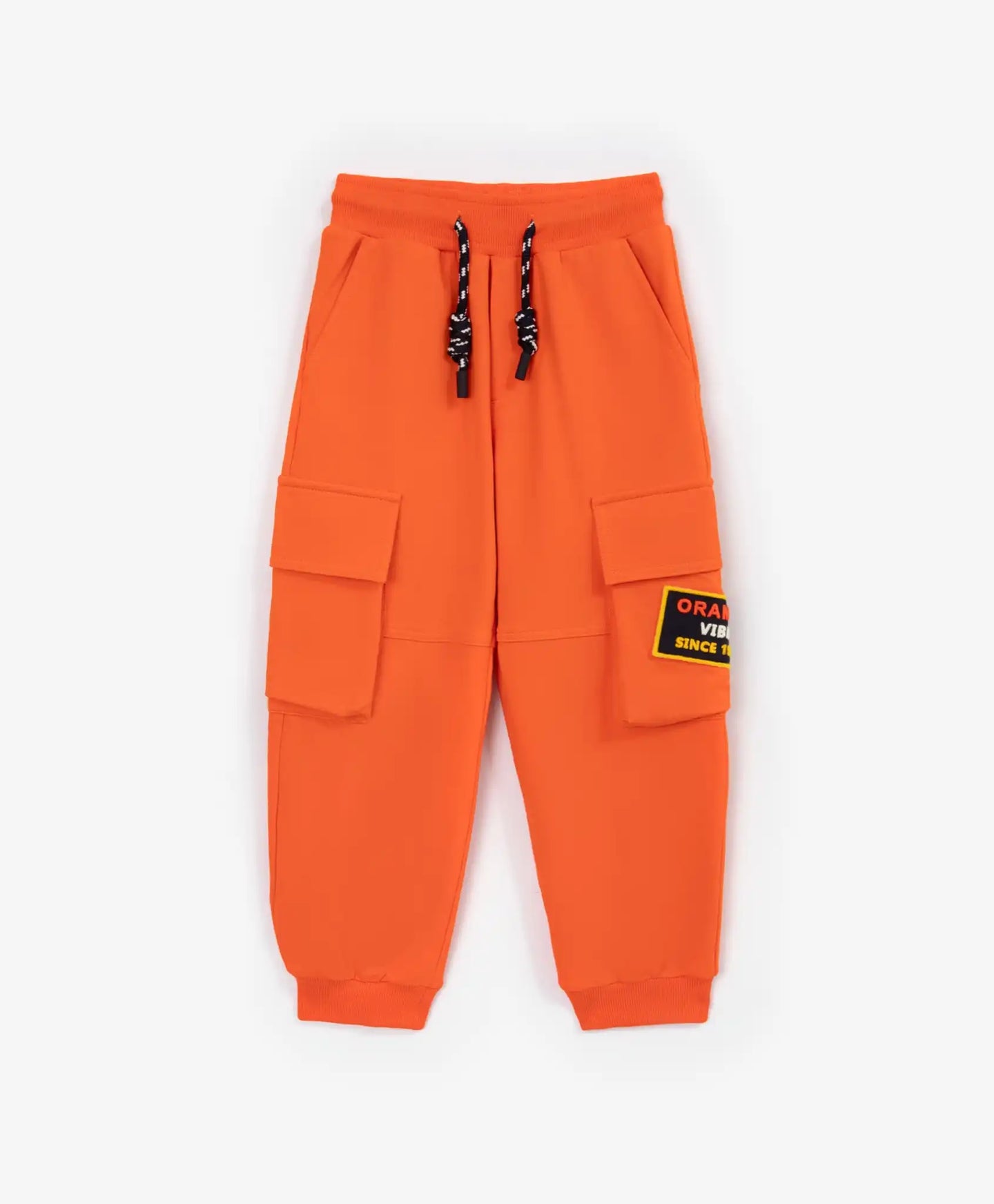 Joggeri din footer, cu buzunare cargo, portocalii, pentru băiat, Gulliver
