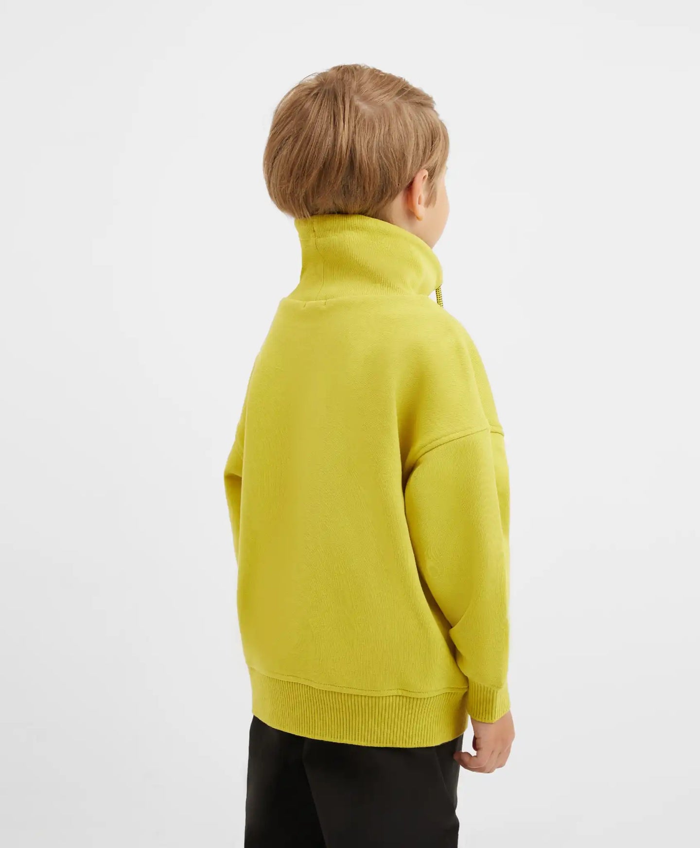 Hoodie muștar din material fleece pentru băieți Gulliver