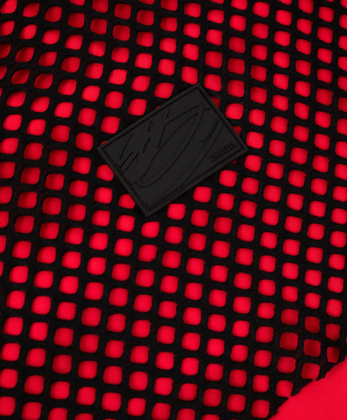 Longsleeve tricotat cu plasă roșu pentru fete Gulliver