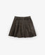 Fustă plisată din piele ecologică tratată, gri, pentru fată, Gulliver