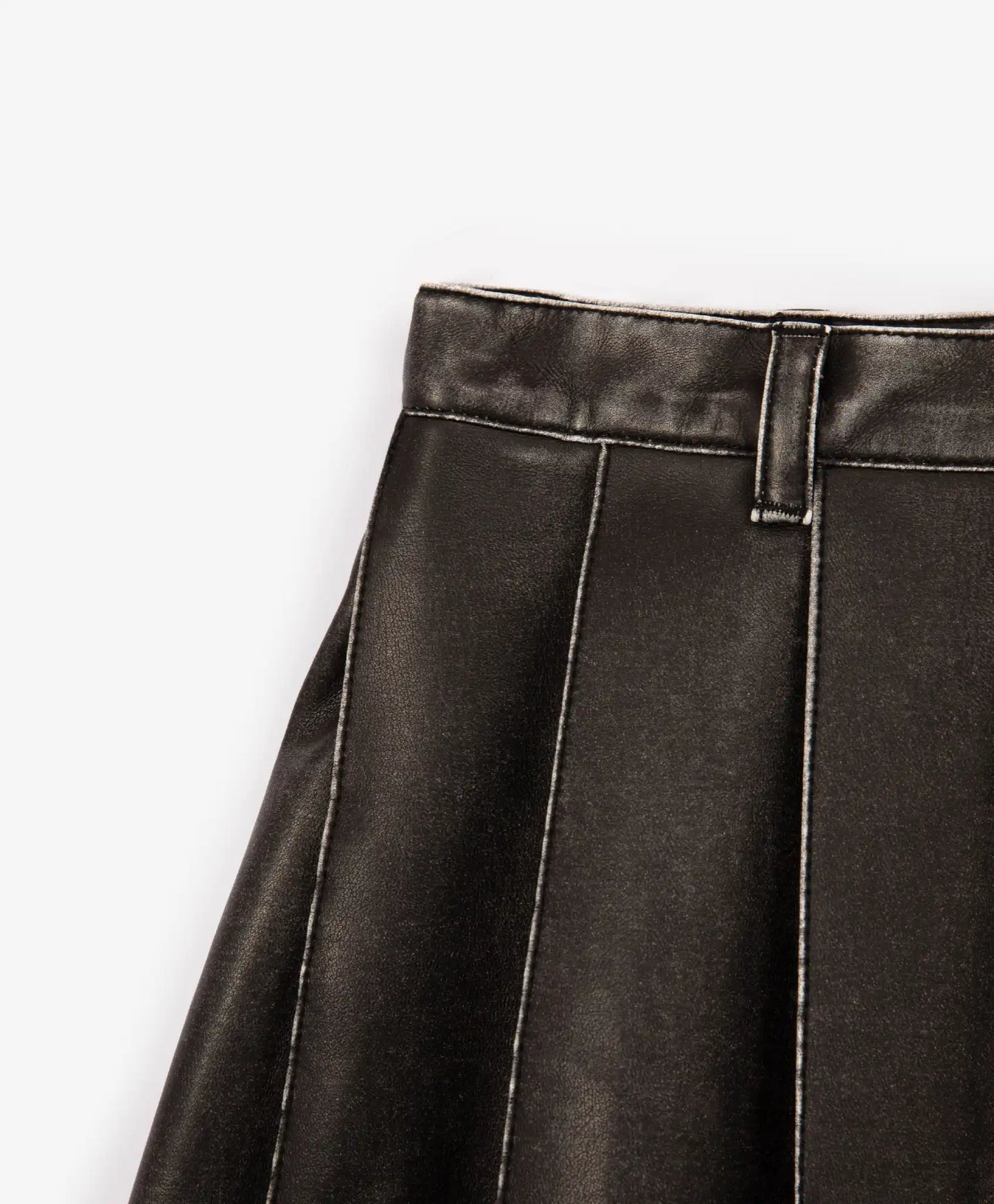 Fustă plisată din piele ecologică tratată, gri, pentru fată, Gulliver