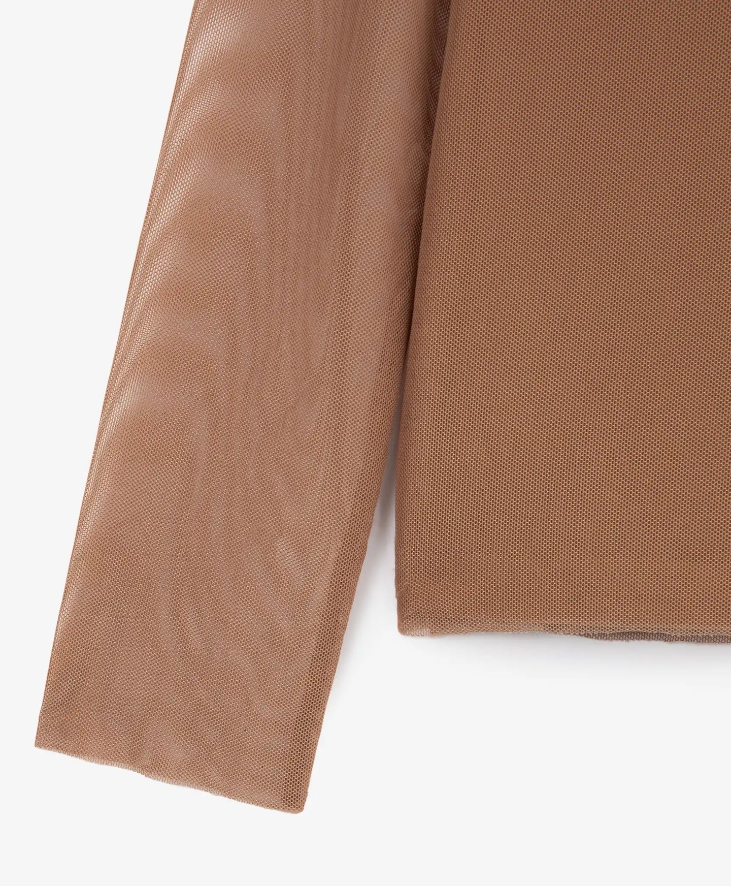 Longsleeve tricotat și din plasă combinat maro pentru fete Gulliver