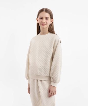 Hanorac din quilt crem pentru fete Gulliver