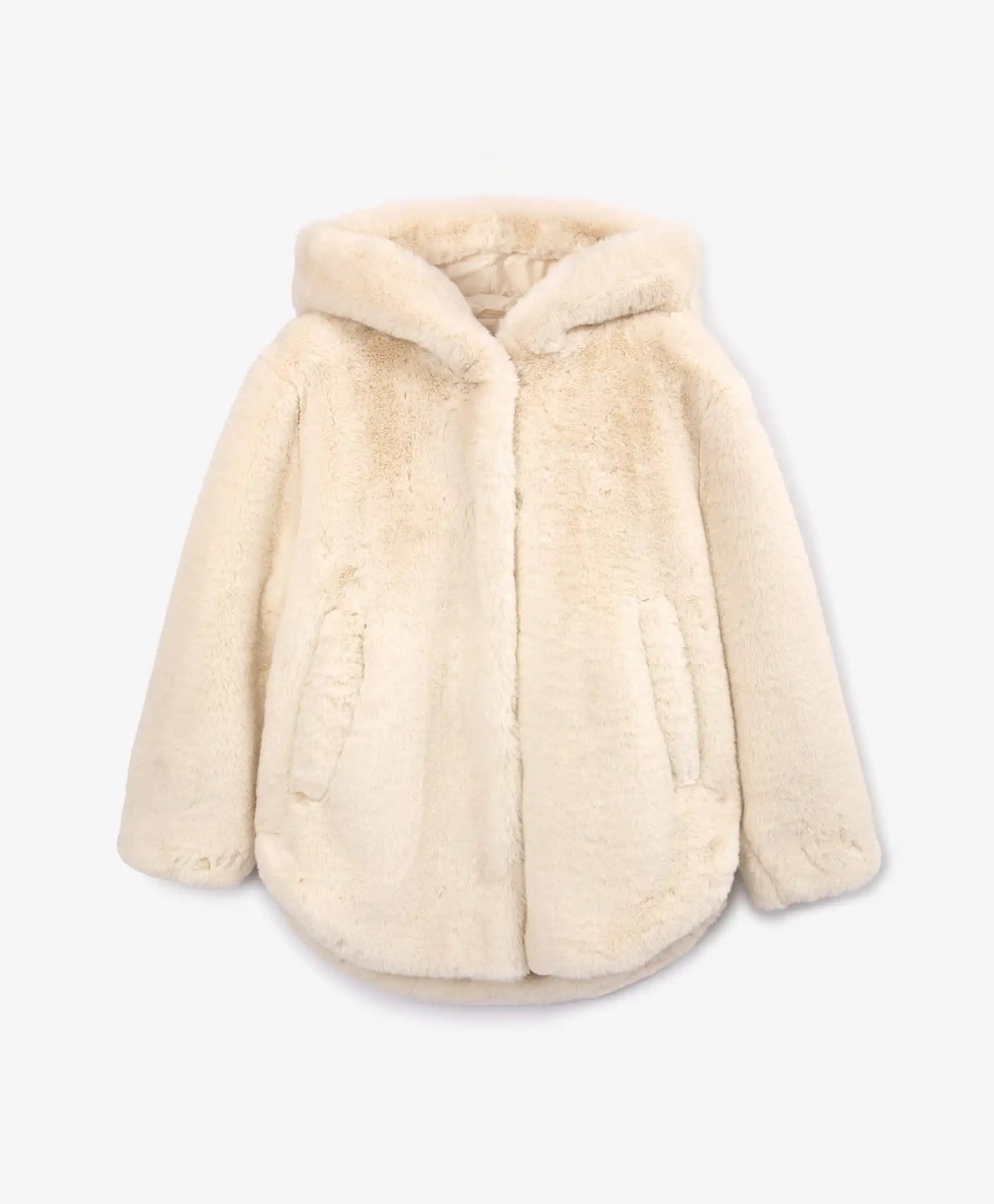 Geacă semilung din piele sintetică bej pentru fete, Gulliver