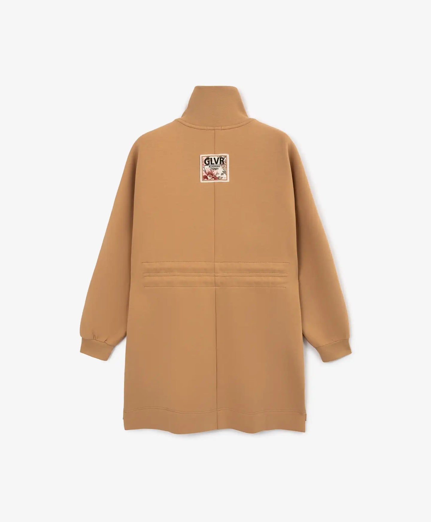 Rochie tricotată cu mâneci lungi și guler cu fermoar, maro, pentru fete de la Gulliver