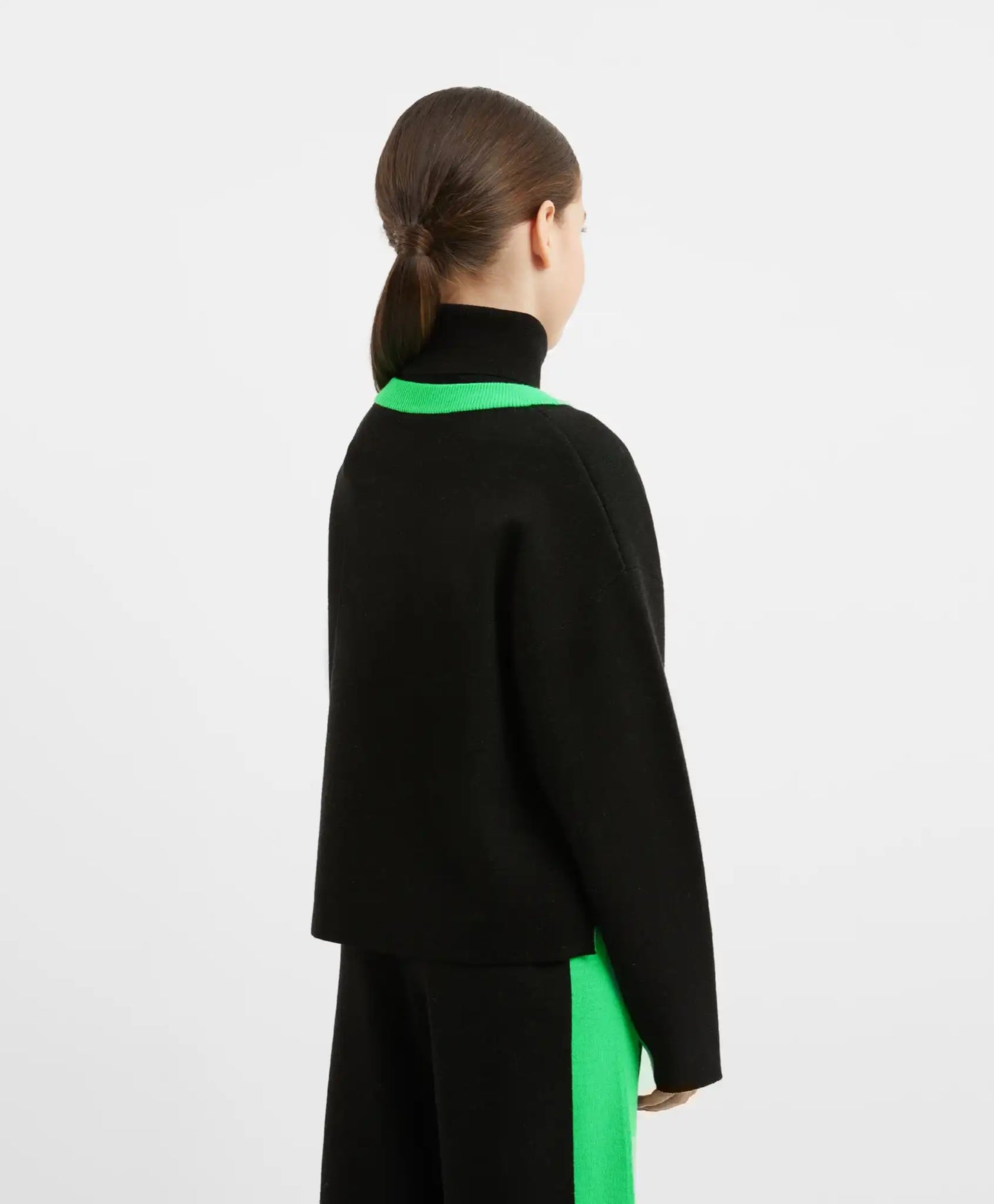 Bluză polo tricotată neagră pentru fată, Gulliver