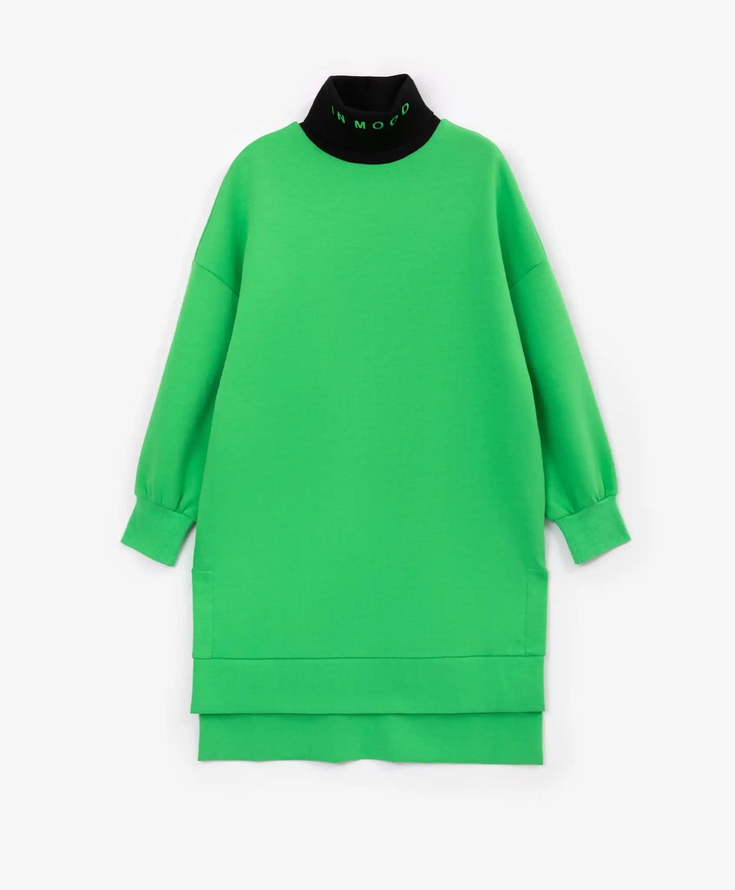 Rochie tricotată cu mâneci lungi, verde, pentru fete de la Gulliver