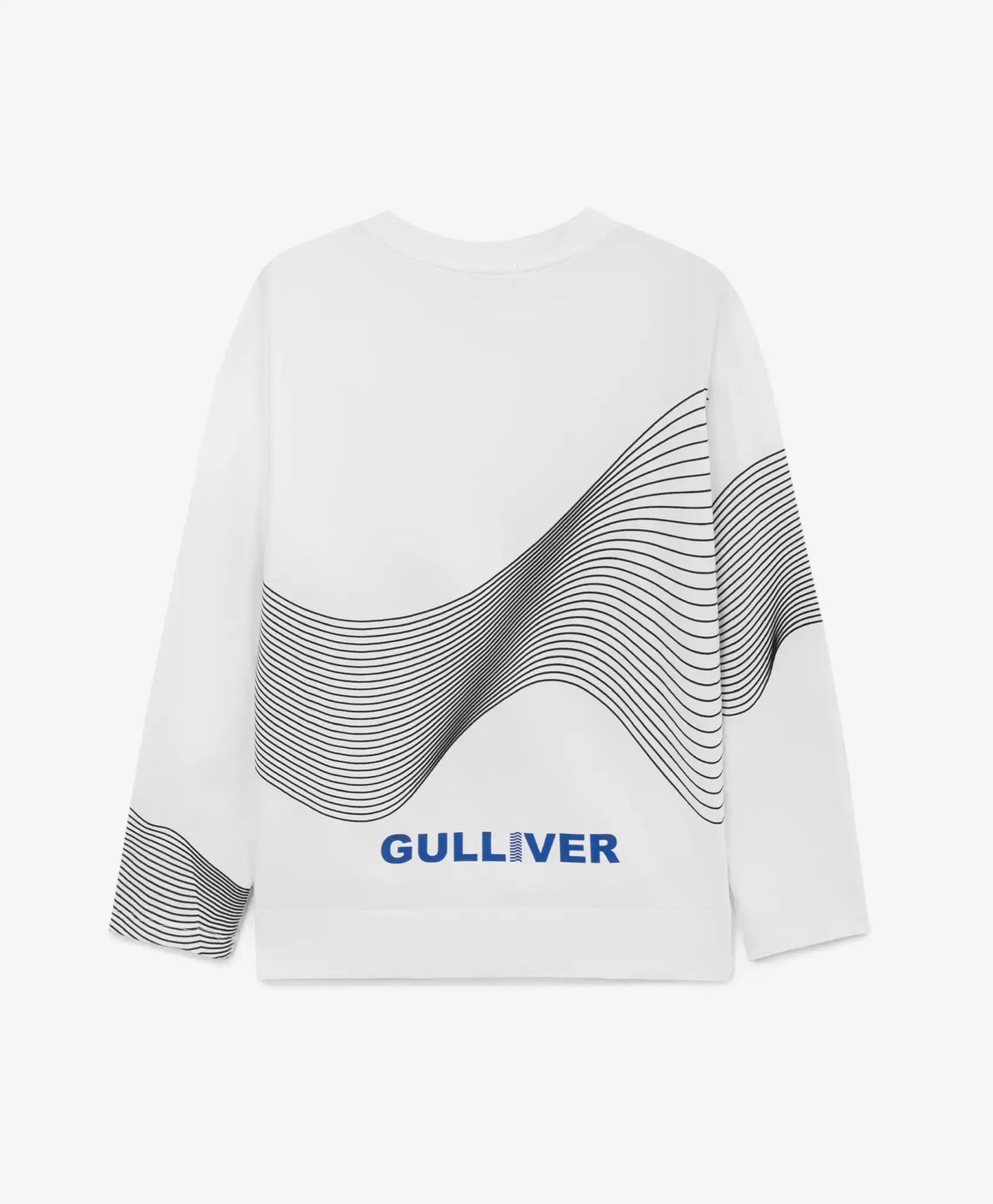 Longsleeve tricotat cu imprimeu alb pentru băieți Gulliver