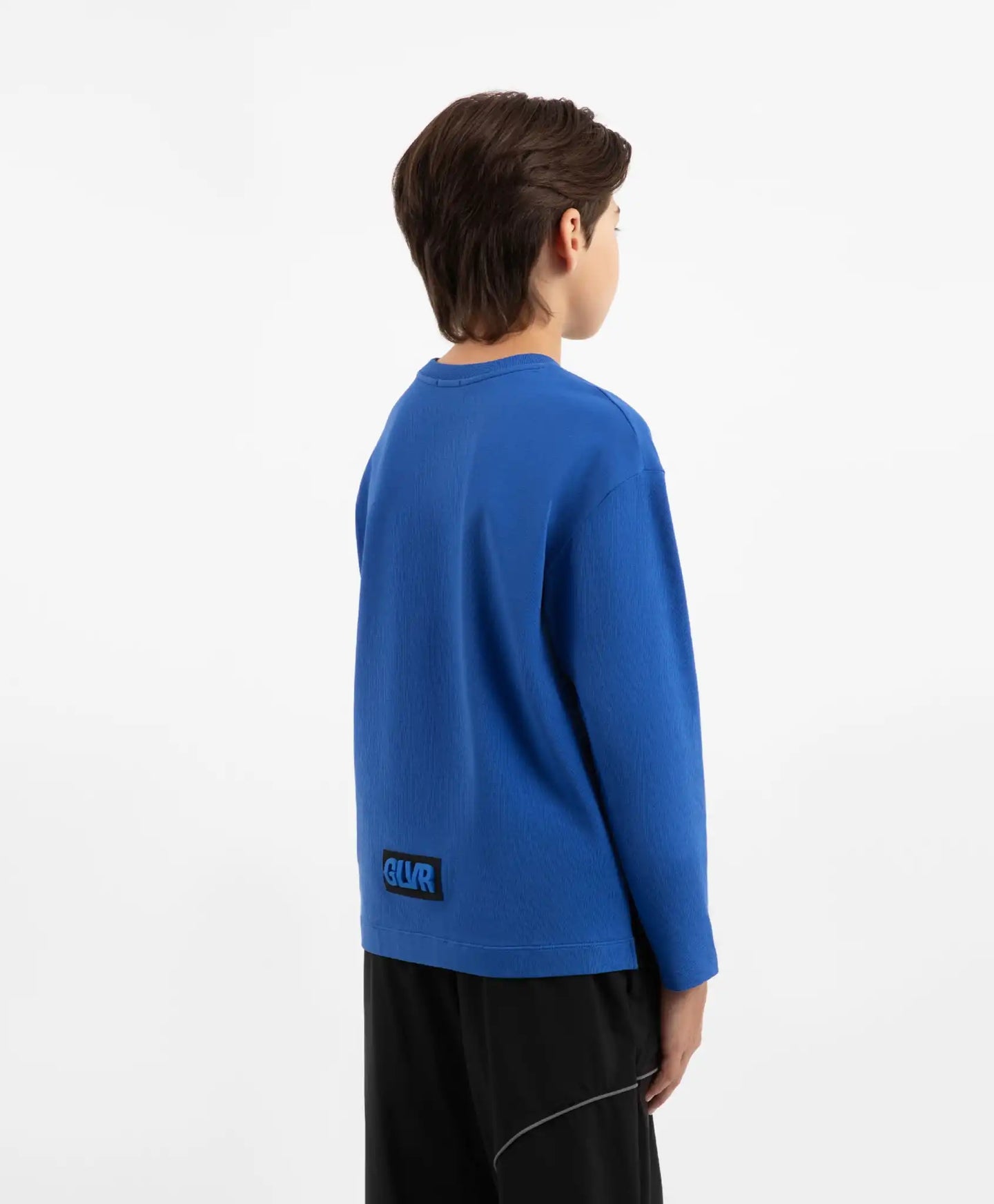 Longsleeve tricotat cu imprimeu albastru pentru băieți Gulliver