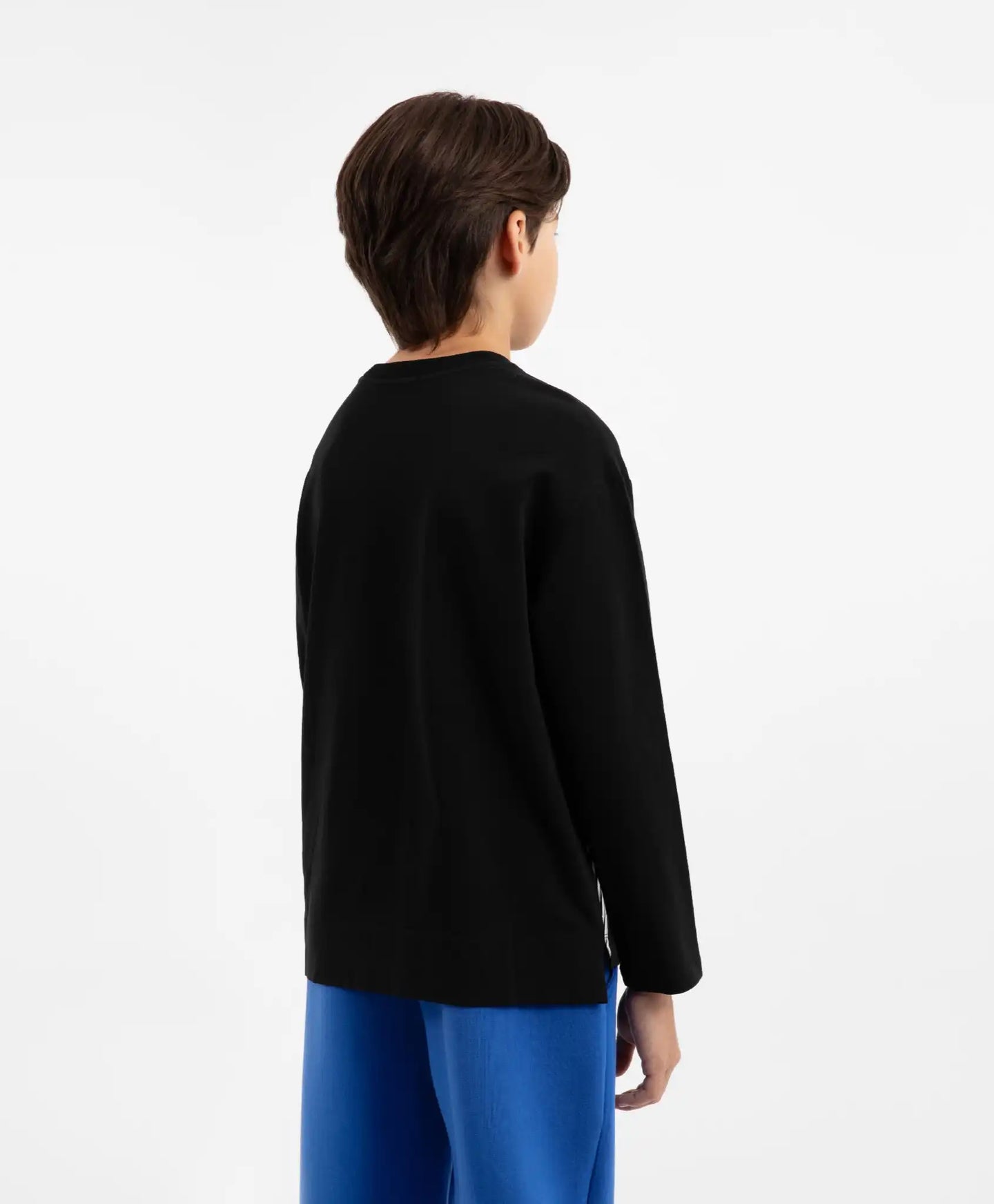 Longsleeve tricotat cu imprimeu negru pentru băieți Gulliver