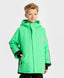 Geacă de sezon intermediar rezistentă la apă cu glugă și manșete mitene, verde, pentru băiat, Button Blue