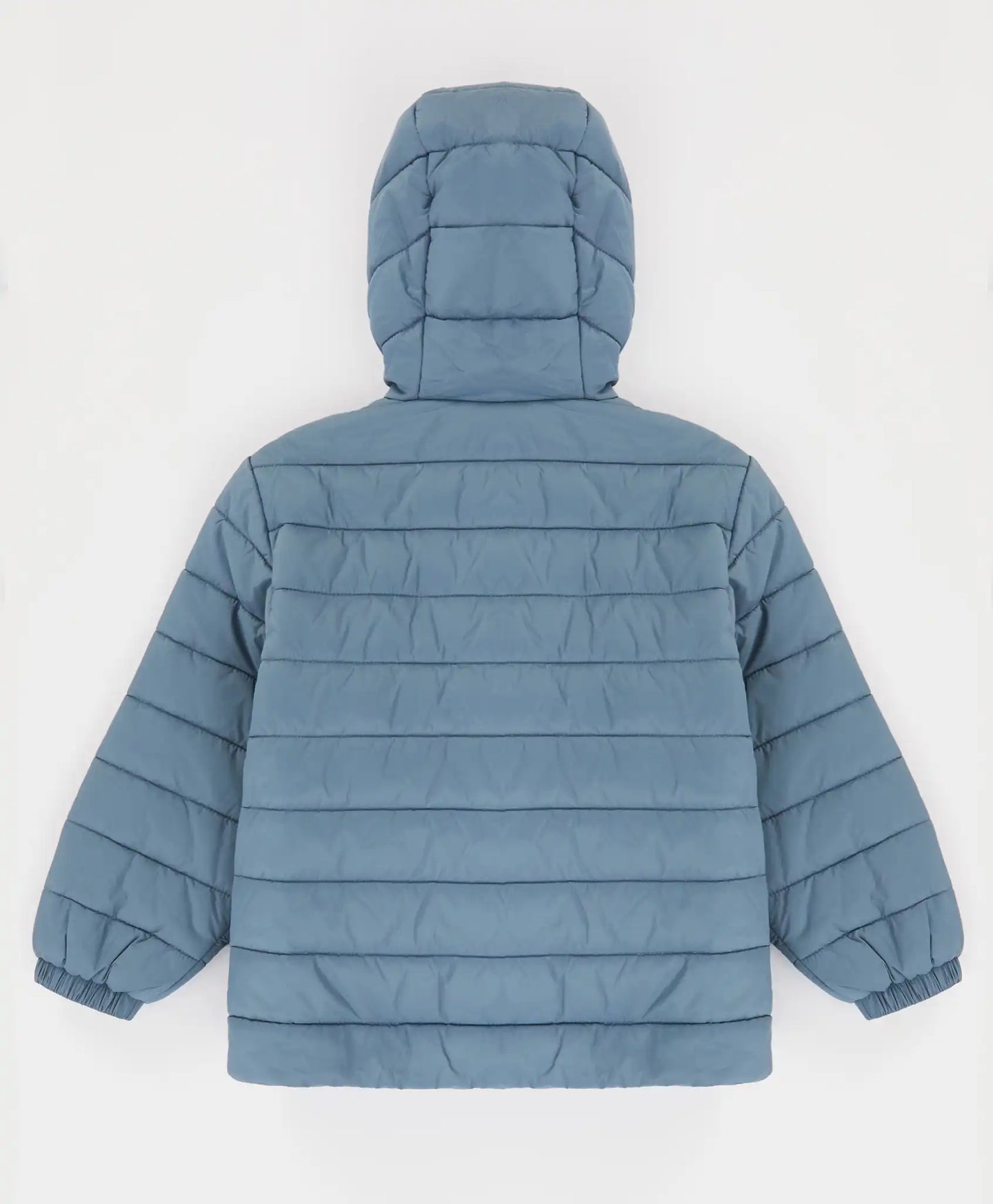 Geacă de sezon intermediar cu glugă, matlasată, albastră, pentru copii, Button Blue