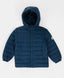 Geacă de sezon intermediar cu glugă, matlasată, albastră, pentru copii, Button Blue