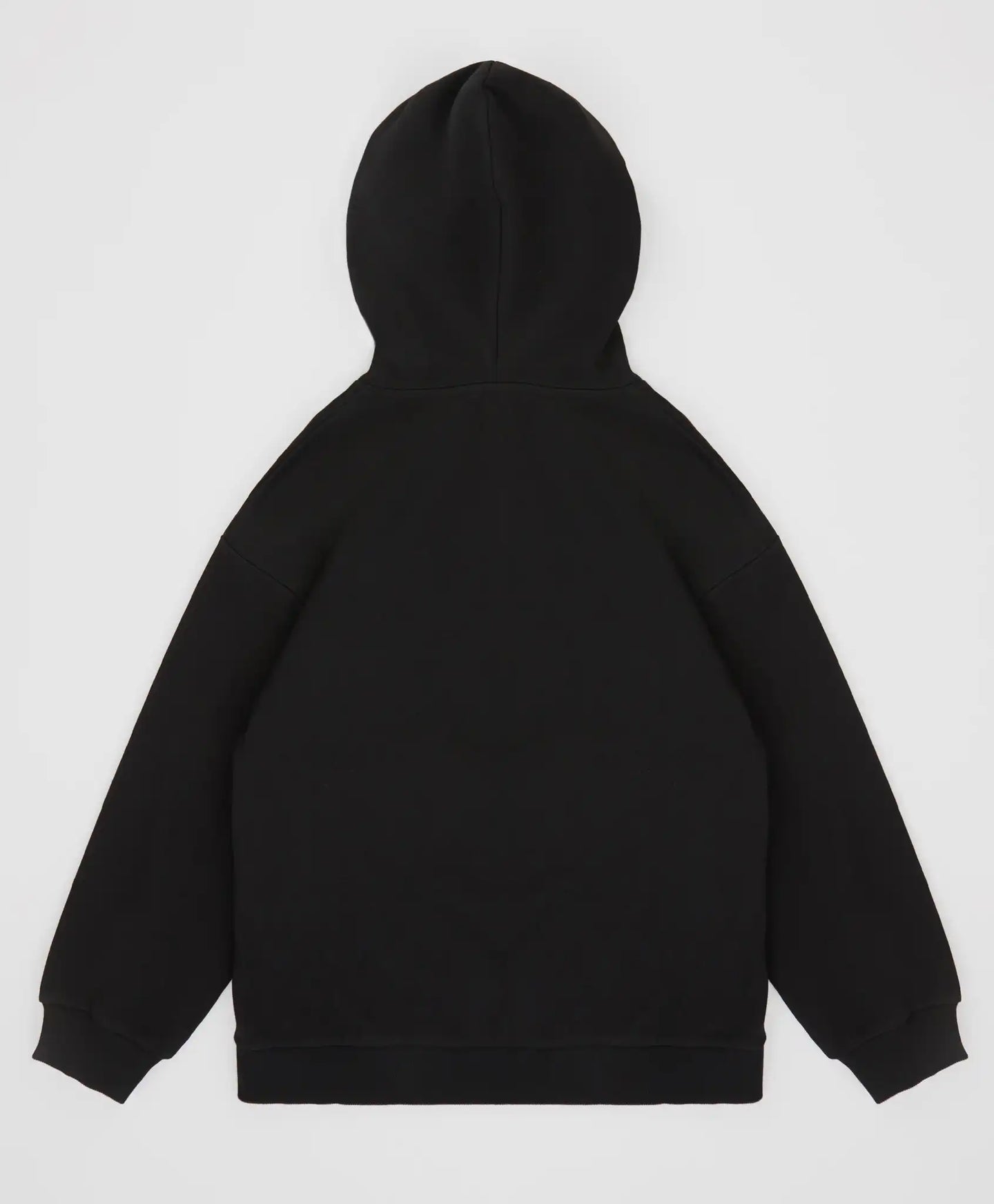 Hoodie cu buzunar mare și glugă negru pentru băieți Button Blue