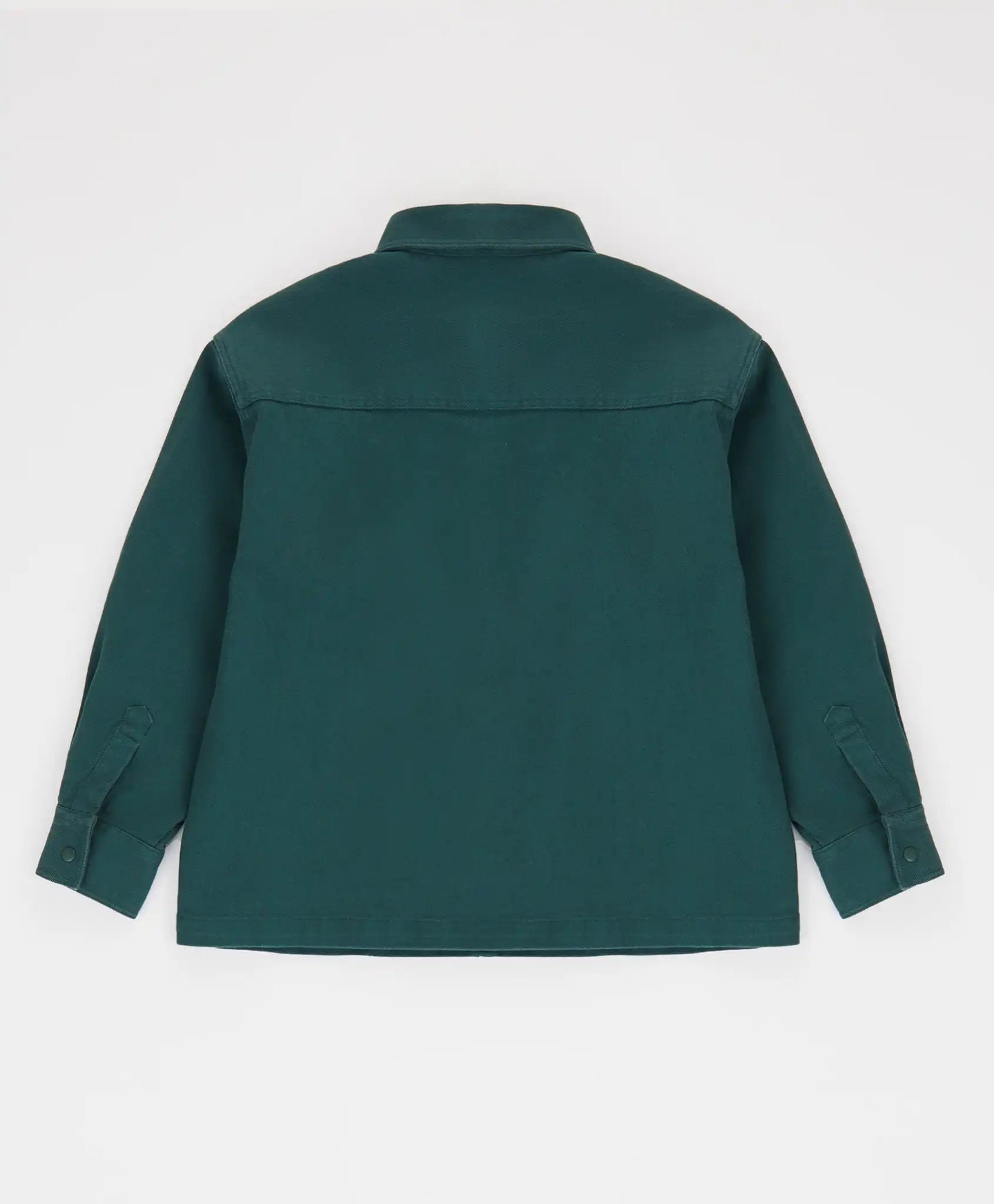 Cămașă cu nasturi, călduroasă, cu mâneci lungi și buzunare verzi pentru copii Button Blue