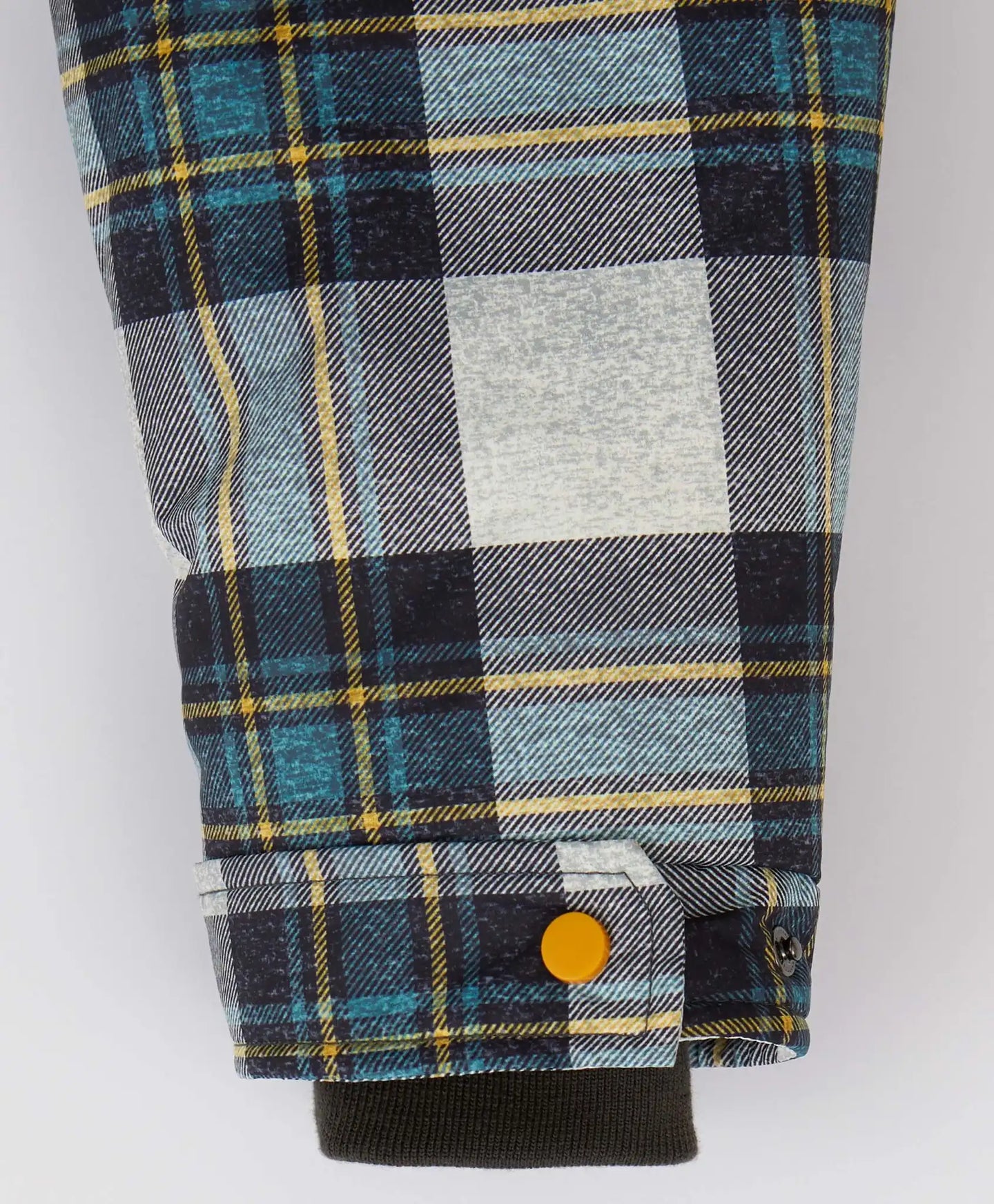 Geacă de sezon intermediar cu model în carouri, rezistentă la apă, cu glugă și multicoloră pentru băiat, Button Blue