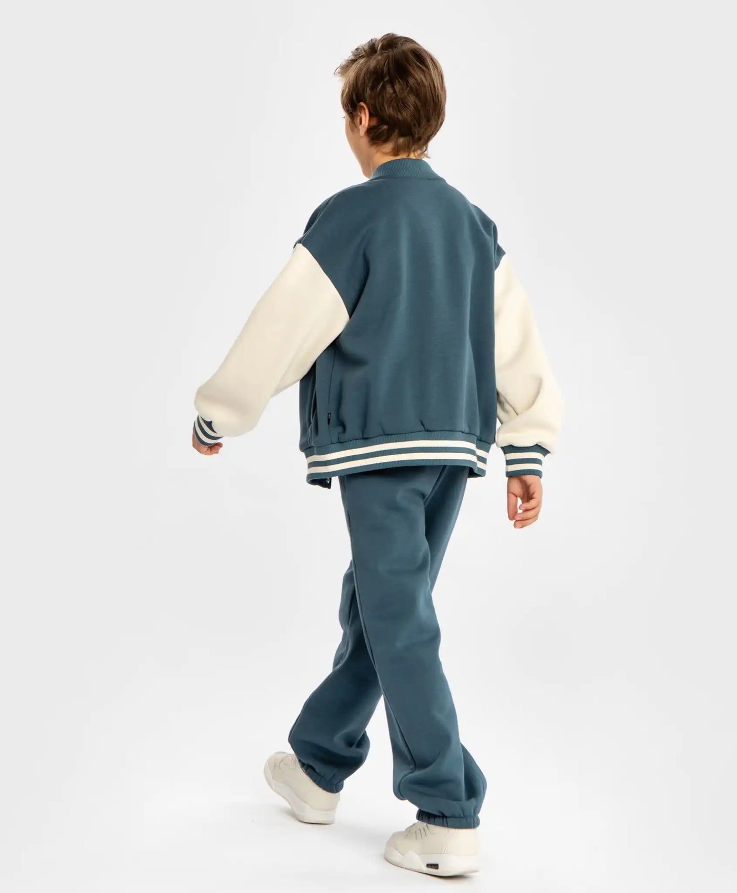 Joggeri cu talie elastică, bleumarin, pentru copii, Button Blue