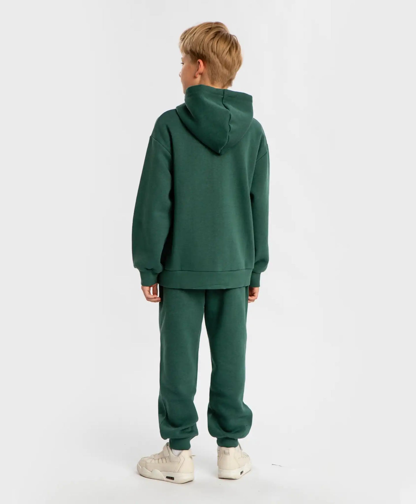 Joggeri căptușiți, cu buzunare cu fermoar și imprimeu, verzi, pentru băiat, Button Blue