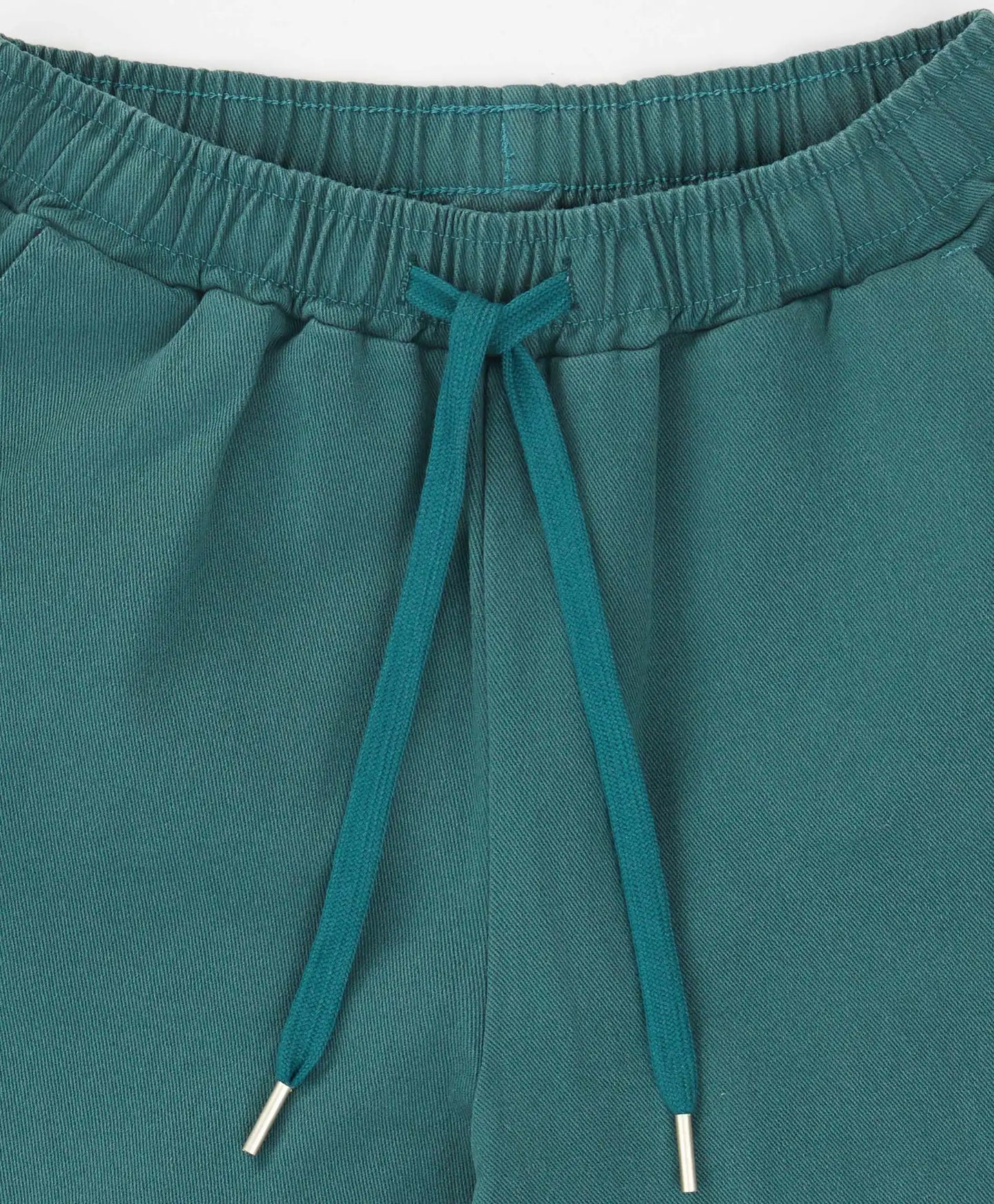 Pantaloni drepți, straight fit, cu talie elastică, verzi, pentru copii, Button Blue