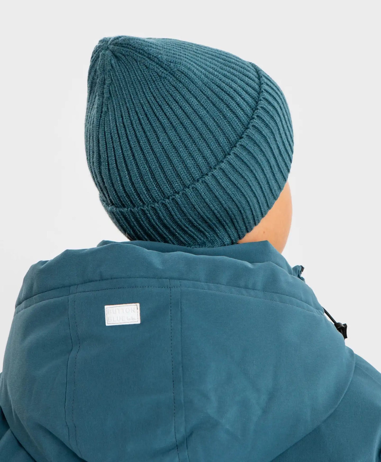 Căciulă tricotată cu tiv albastru pentru copii Button Blue