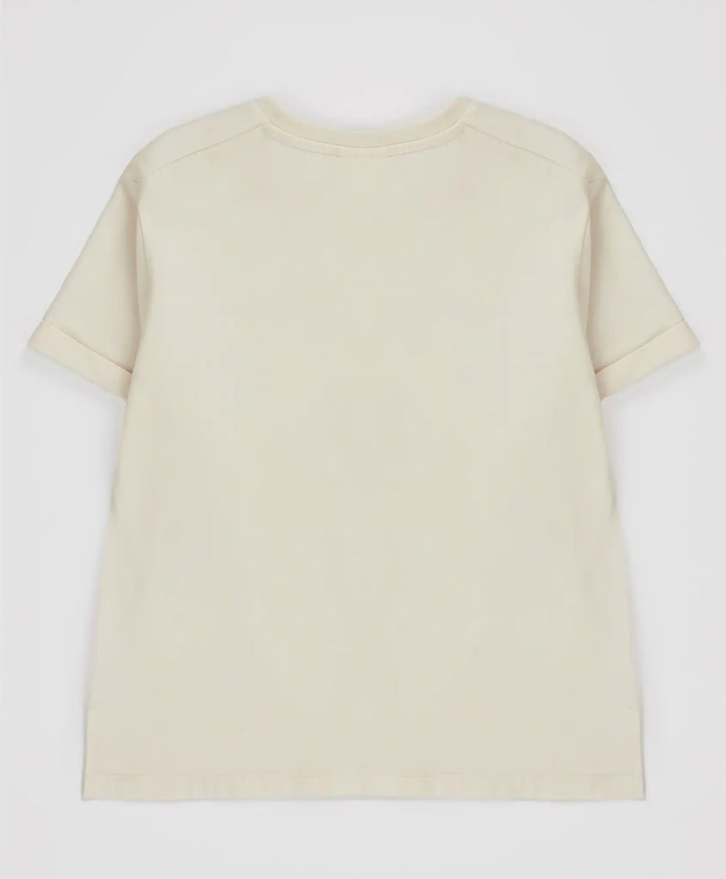 Tricou cu mâneci scurte și buzunar crem pentru băieți Button Blue