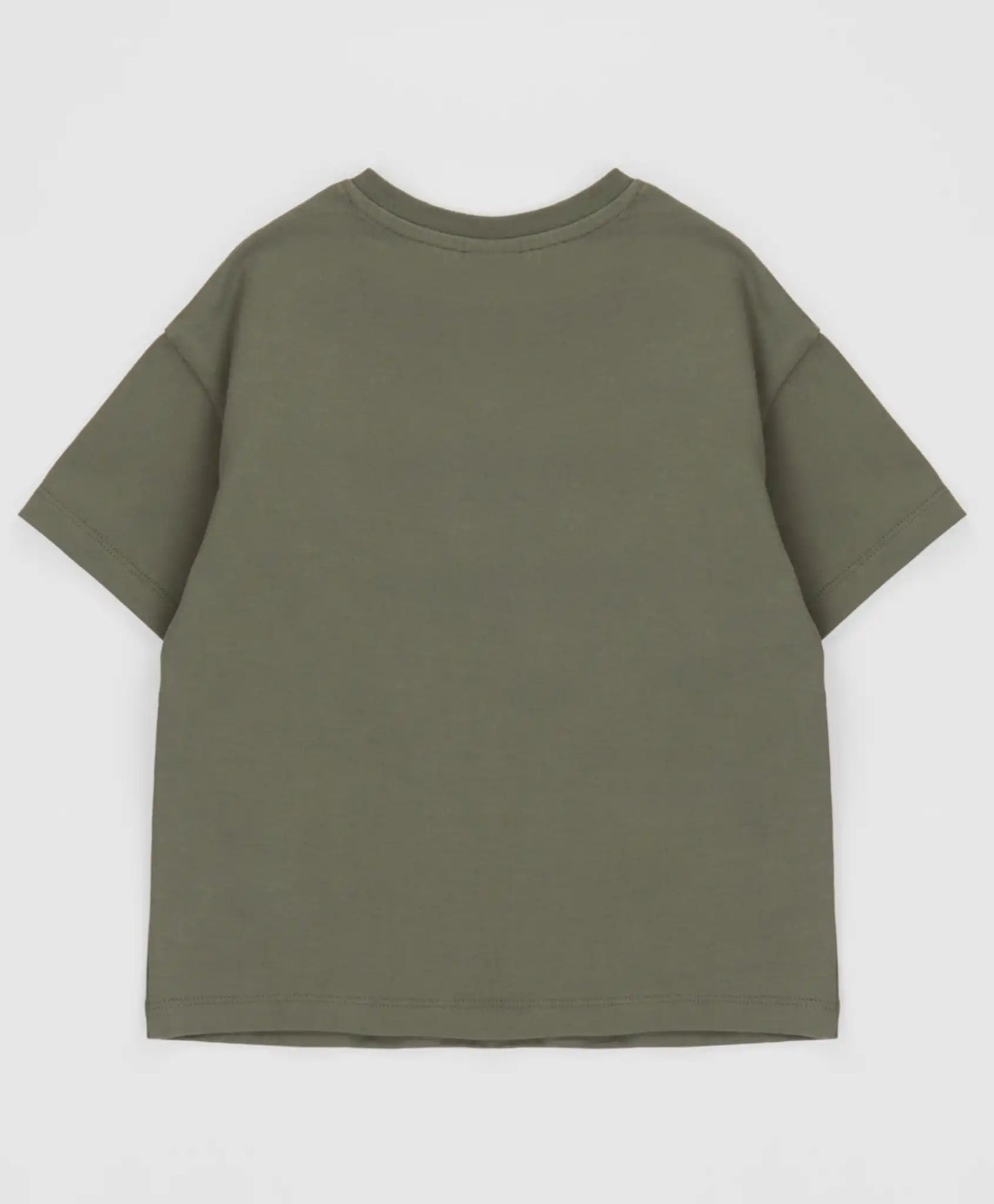 Tricou cu mâneci scurte și imprimeu cu minge kaki pentru băieți Button Blue