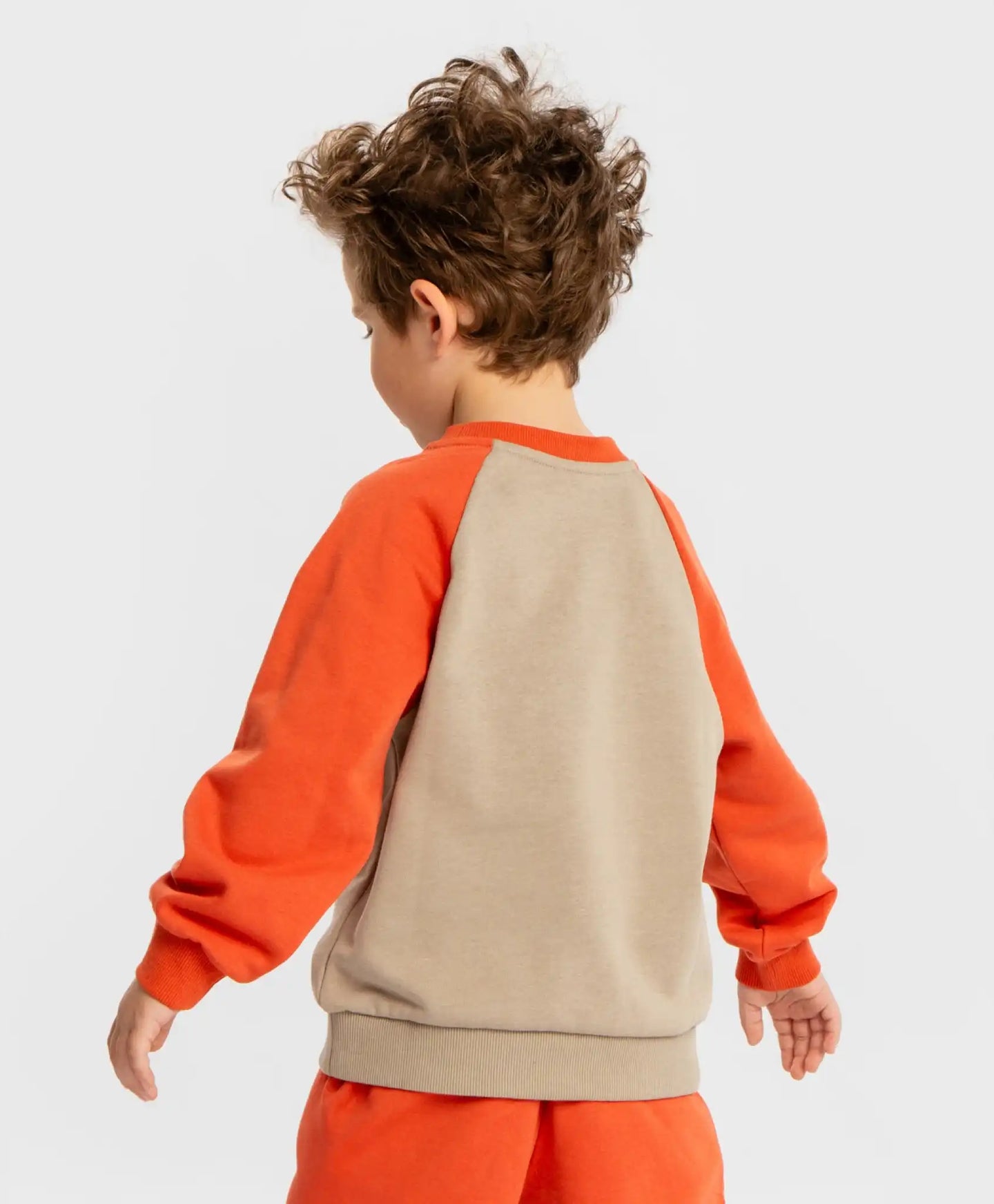 Hanorac cu căței portocaliu pentru băieți Button Blue