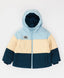 Geacă de sezon intermediar, rezistentă la apă, cu glugă și multicoloră pentru băiat, Button Blue