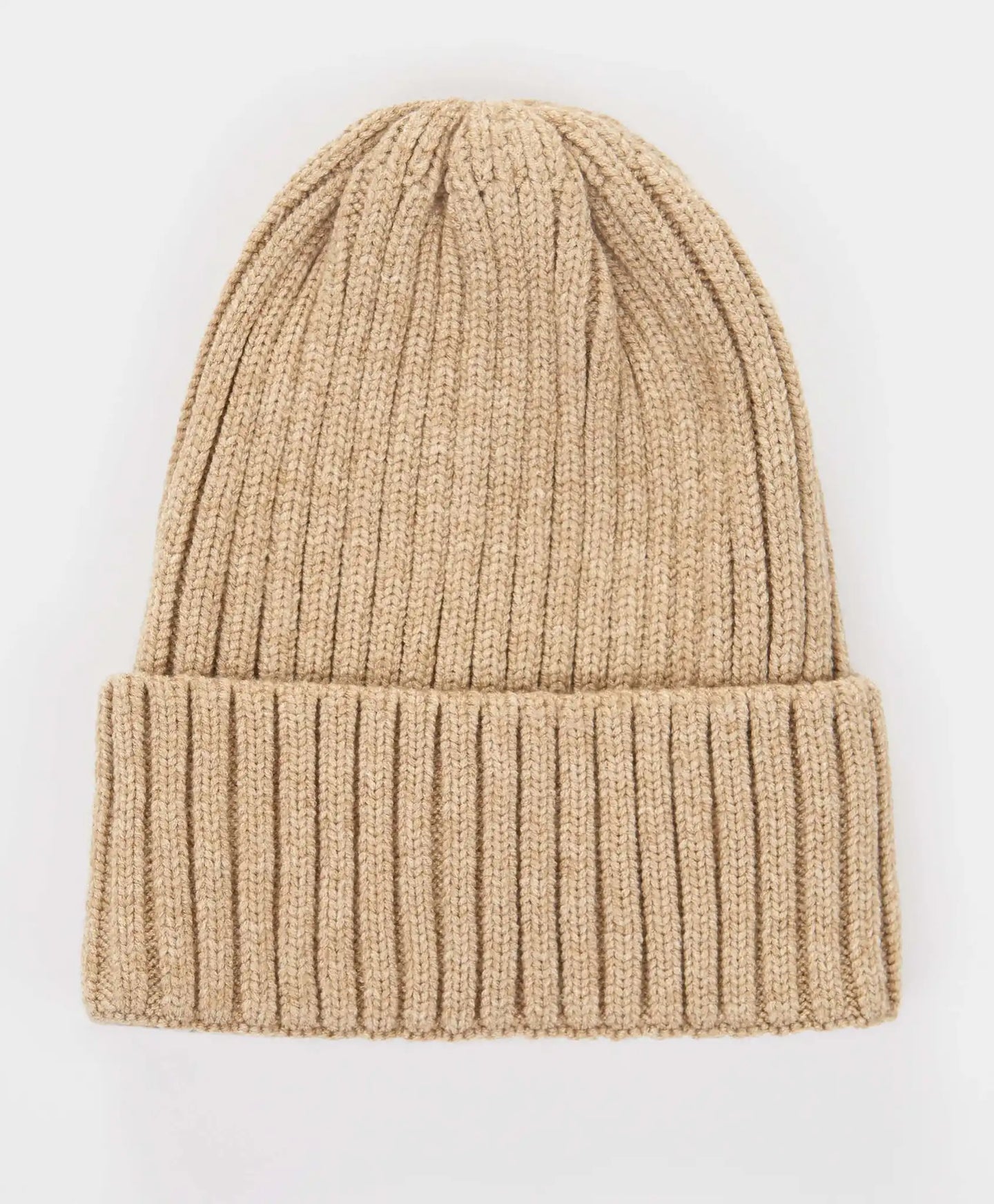 Căciulă tricotată cu tiv bej pentru copii Button Blue