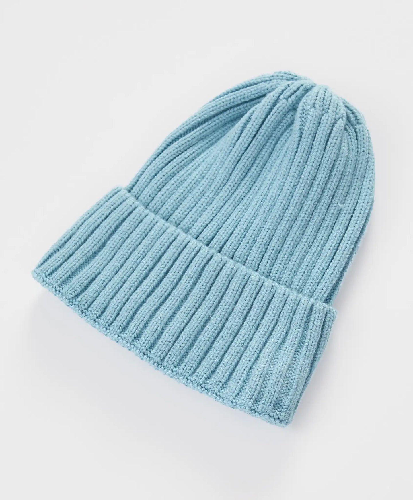 Căciulă tricotată cu tiv albastru deschis pentru copii Button Blue