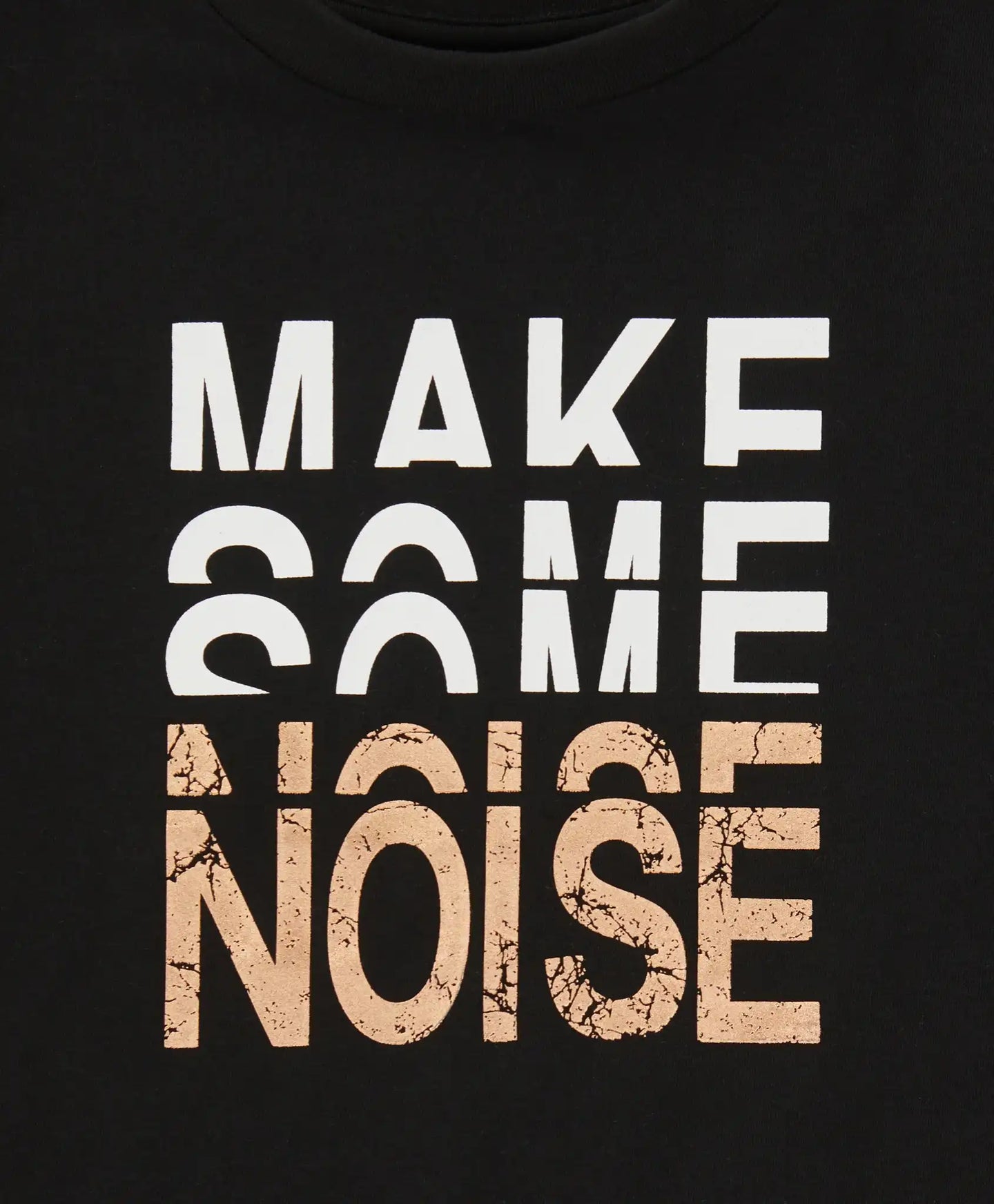 Tricou cu mâneci scurte și imprimeu metalizat negru pentru băieți Button Blue