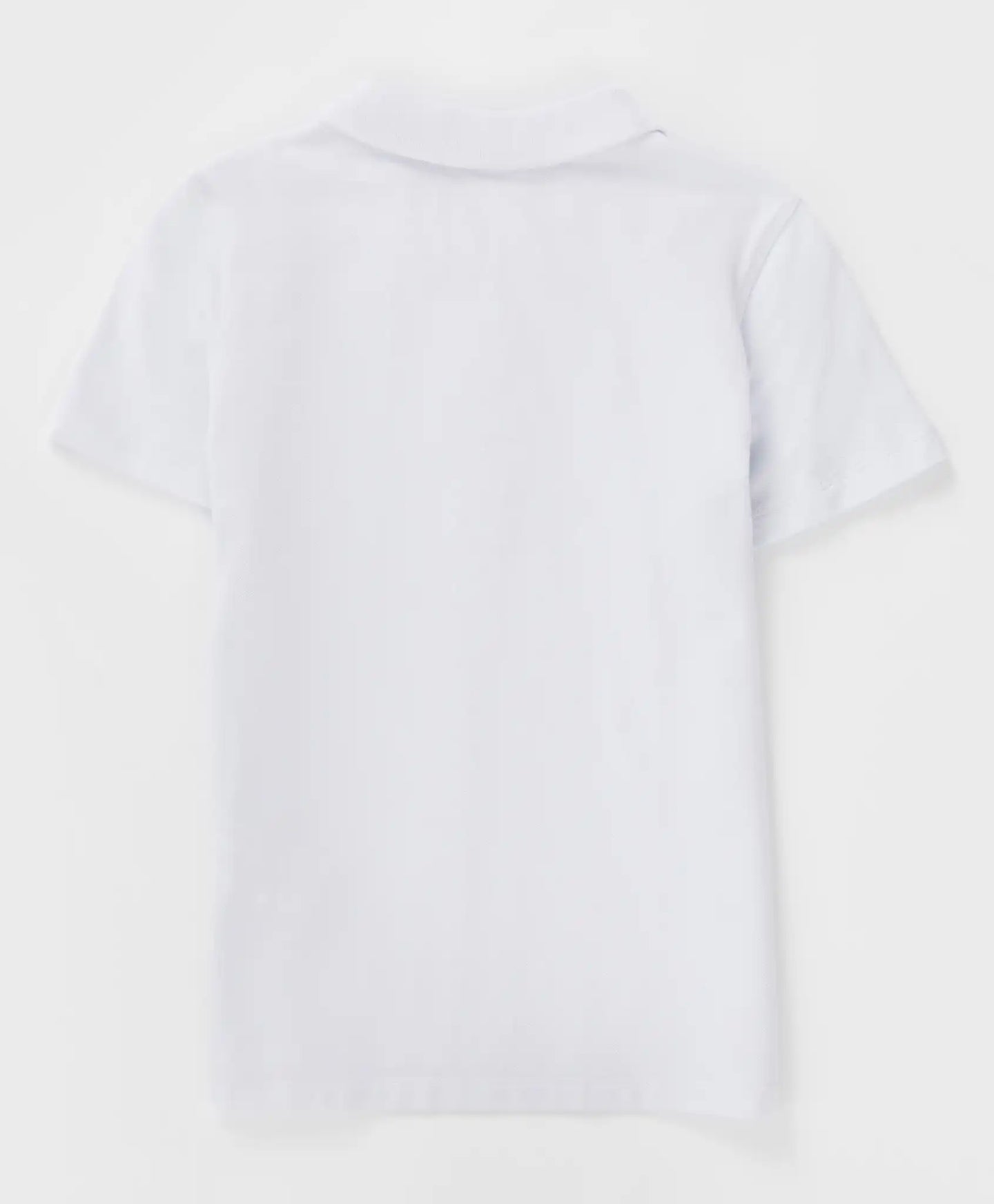 Polo din pique, alb, Button Blue