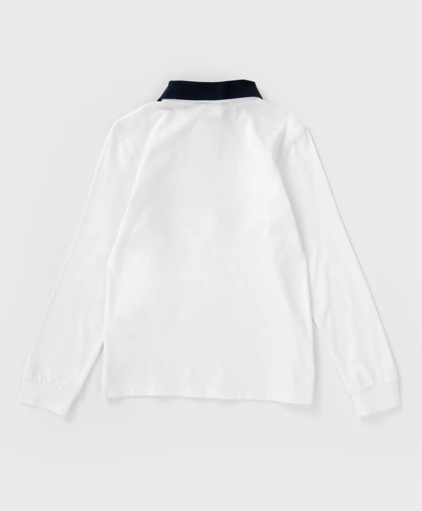 Polo cu guler și fermoar, alb, Button Blue