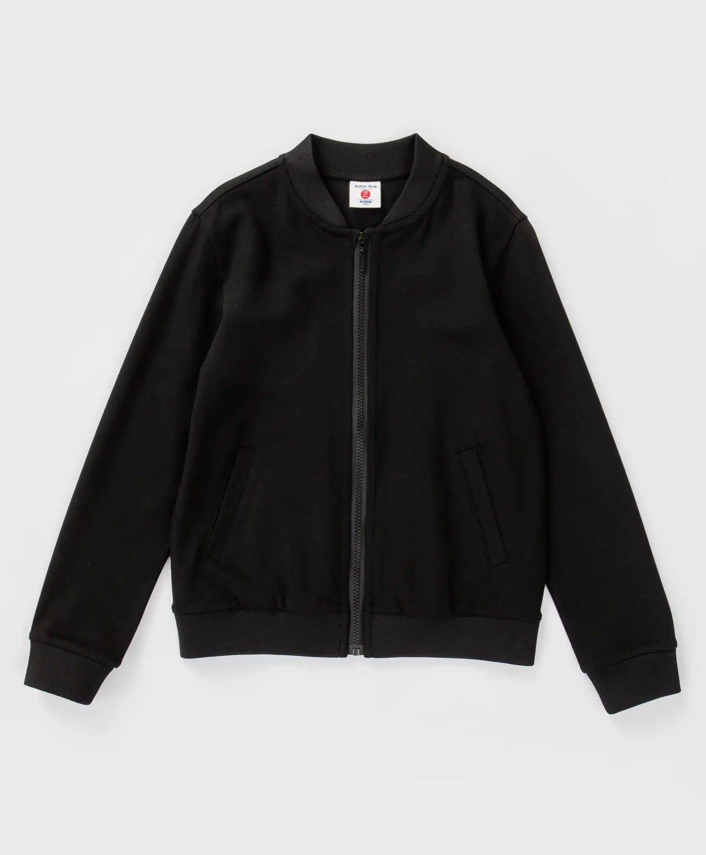 Hanorac bomber cu fermoar negru Button Blue