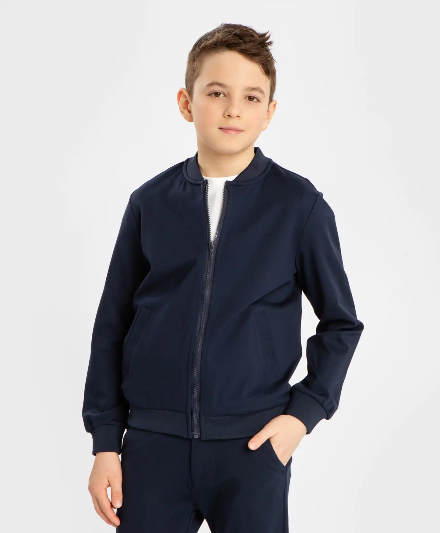 Hanorac bomber deschis albastru Button Blue