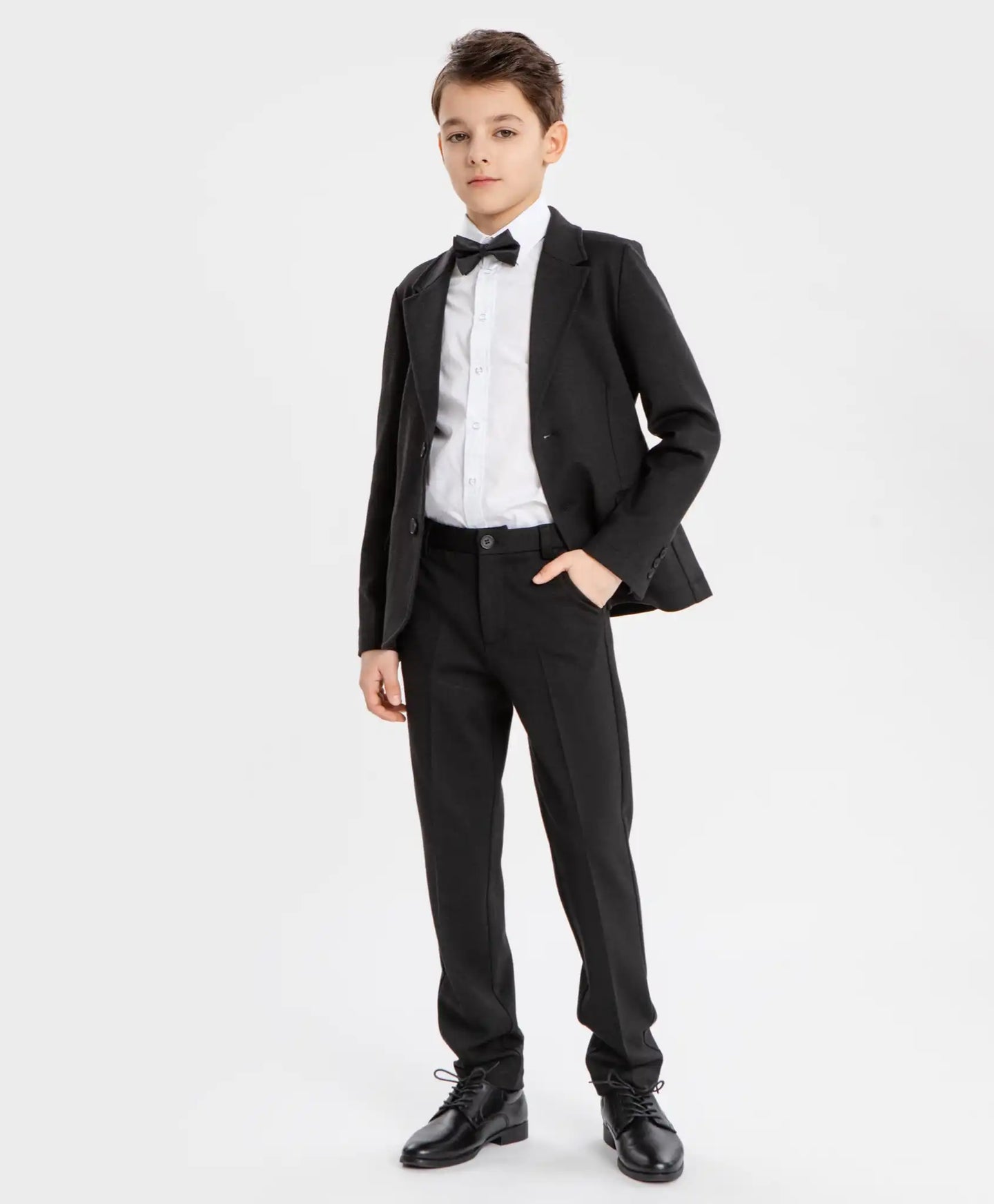 Sacou cu un singur rând de nasturi, negru Button Blue