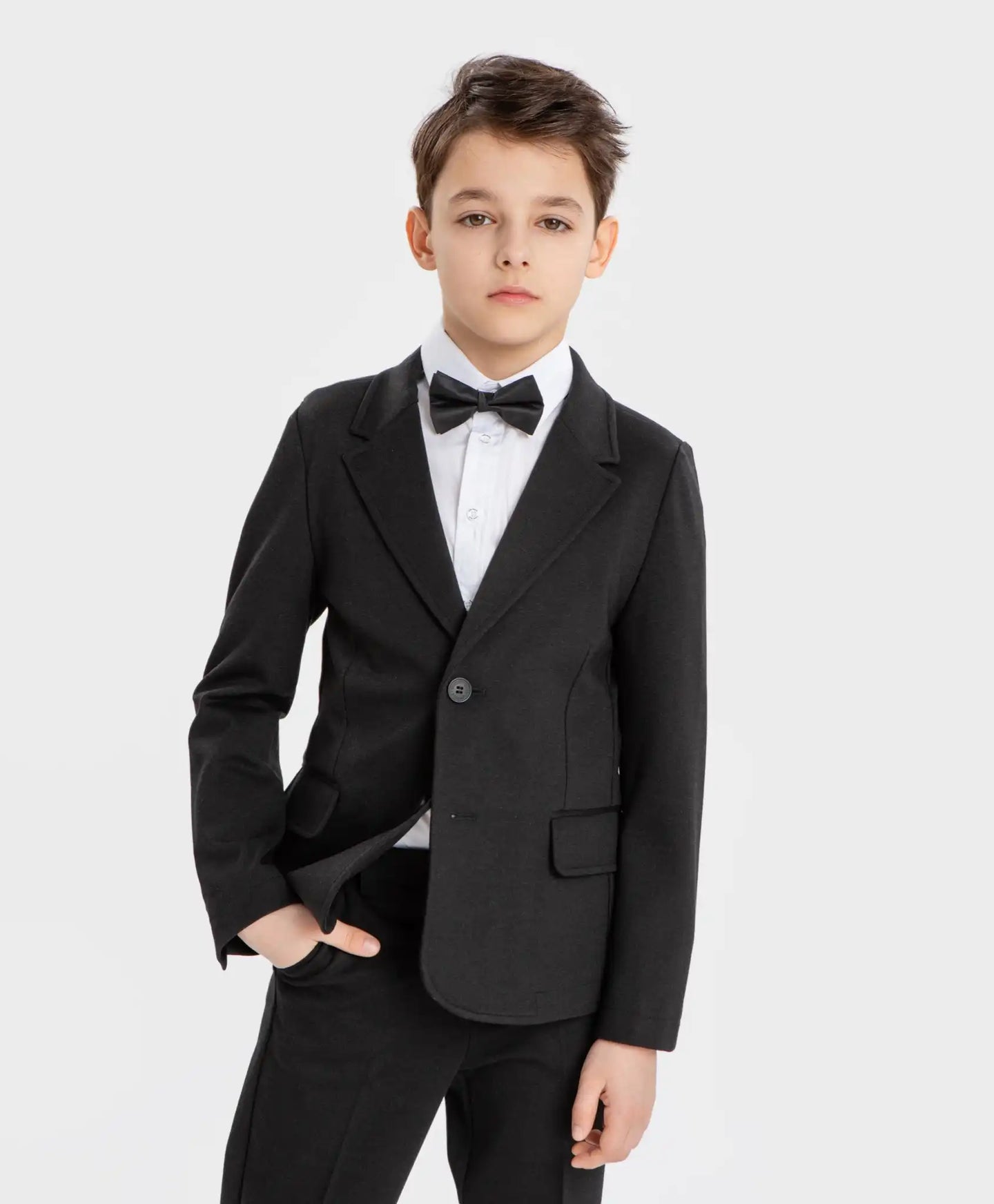 Sacou cu un singur rând de nasturi, negru Button Blue