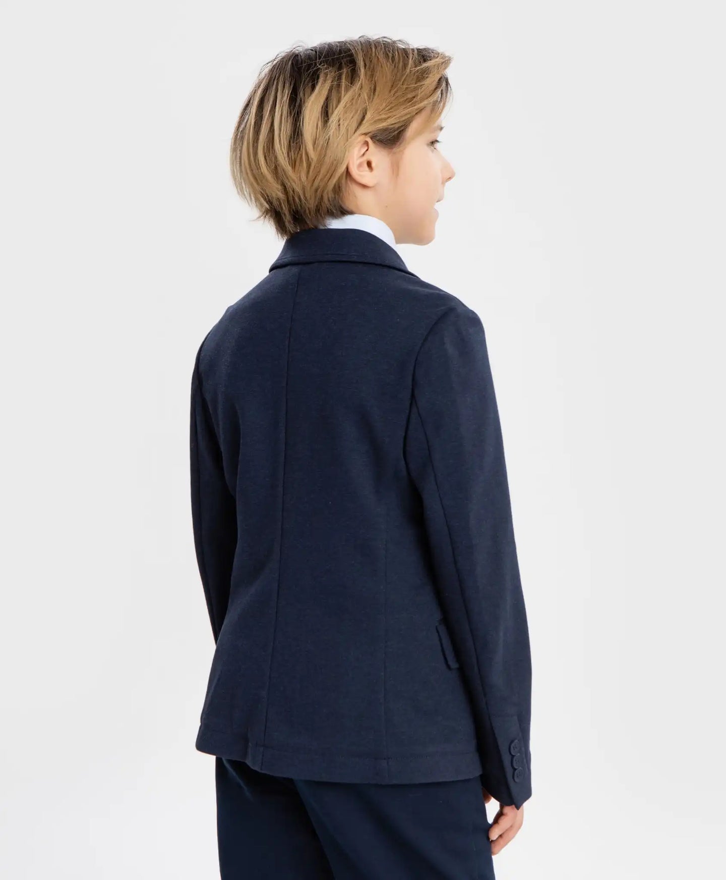 Sacou cu rever și nasturi albastru Button Blue