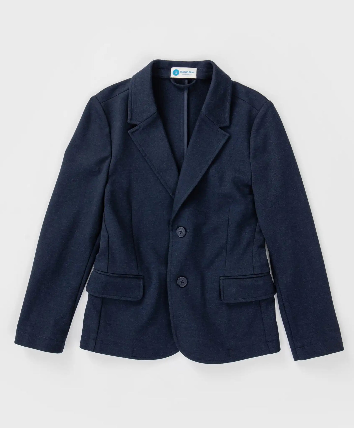 Sacou cu rever și nasturi albastru Button Blue