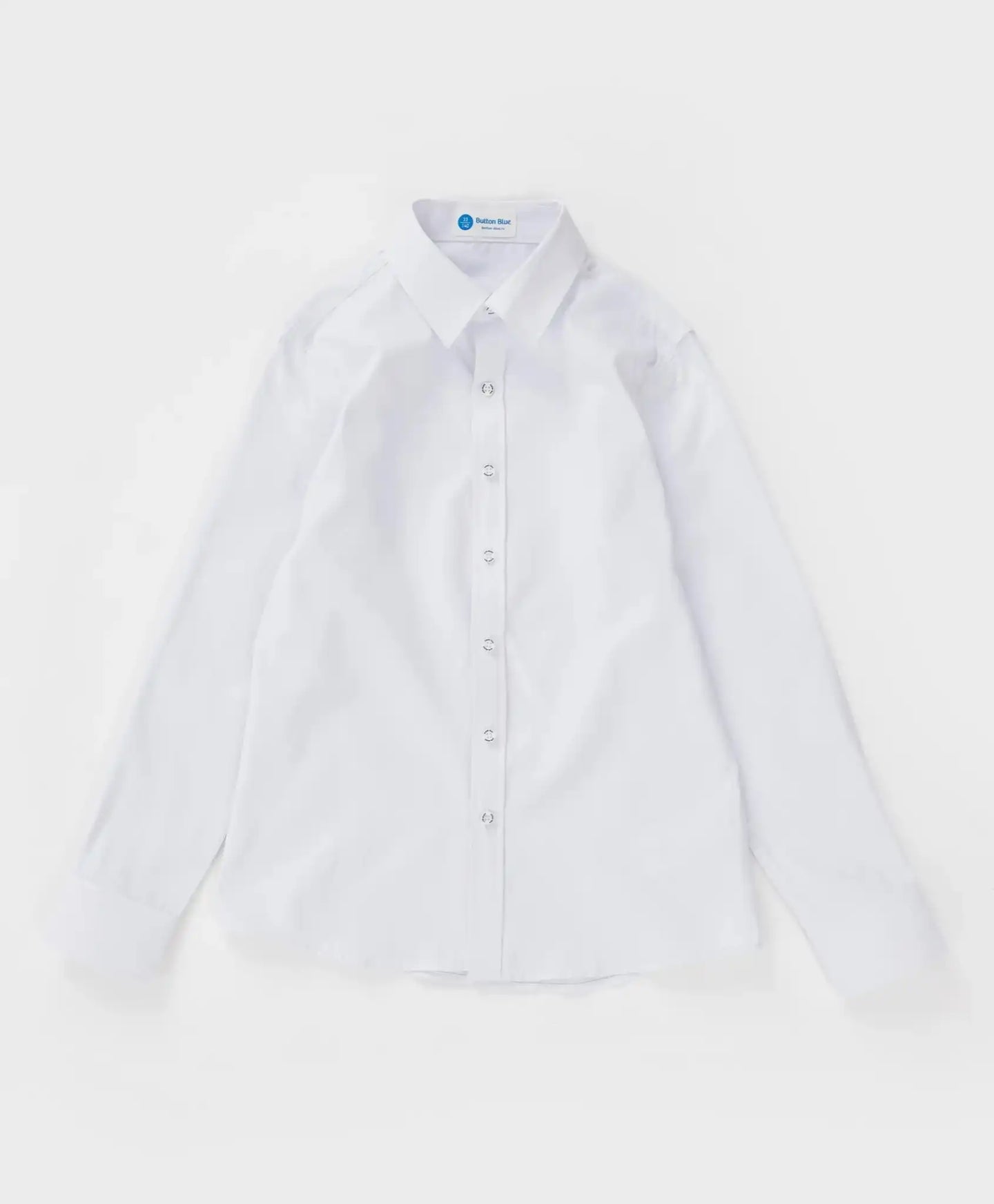 Cămașă cu margini rotunjite alb Button Blue