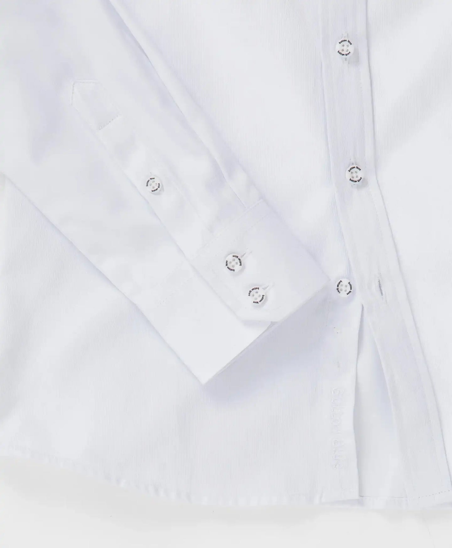 Cămașă cu margini rotunjite alb Button Blue