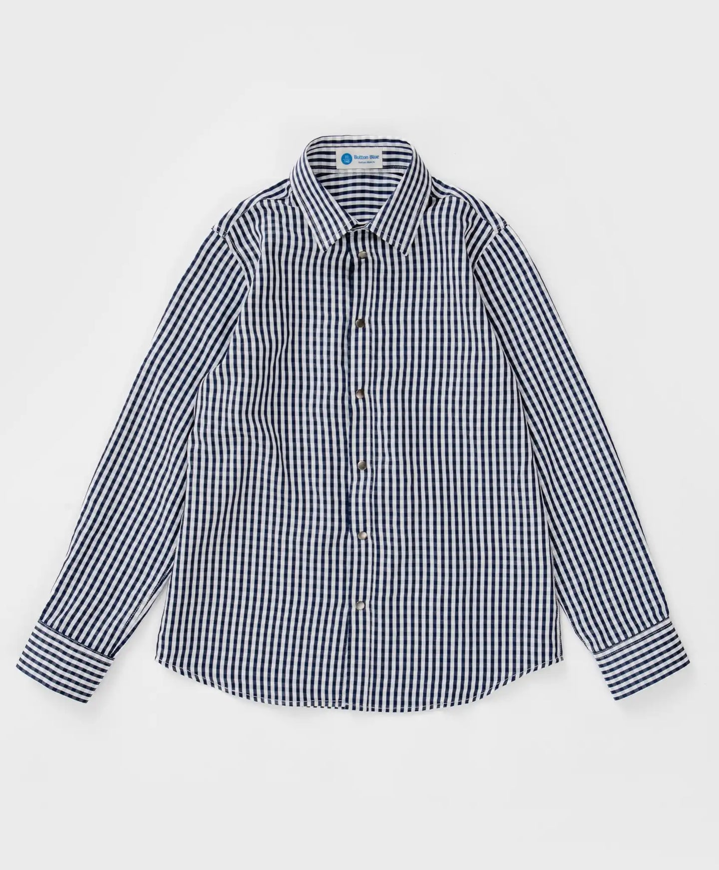 Cămașă cu mâneci lungi carouri albastru Button Blue