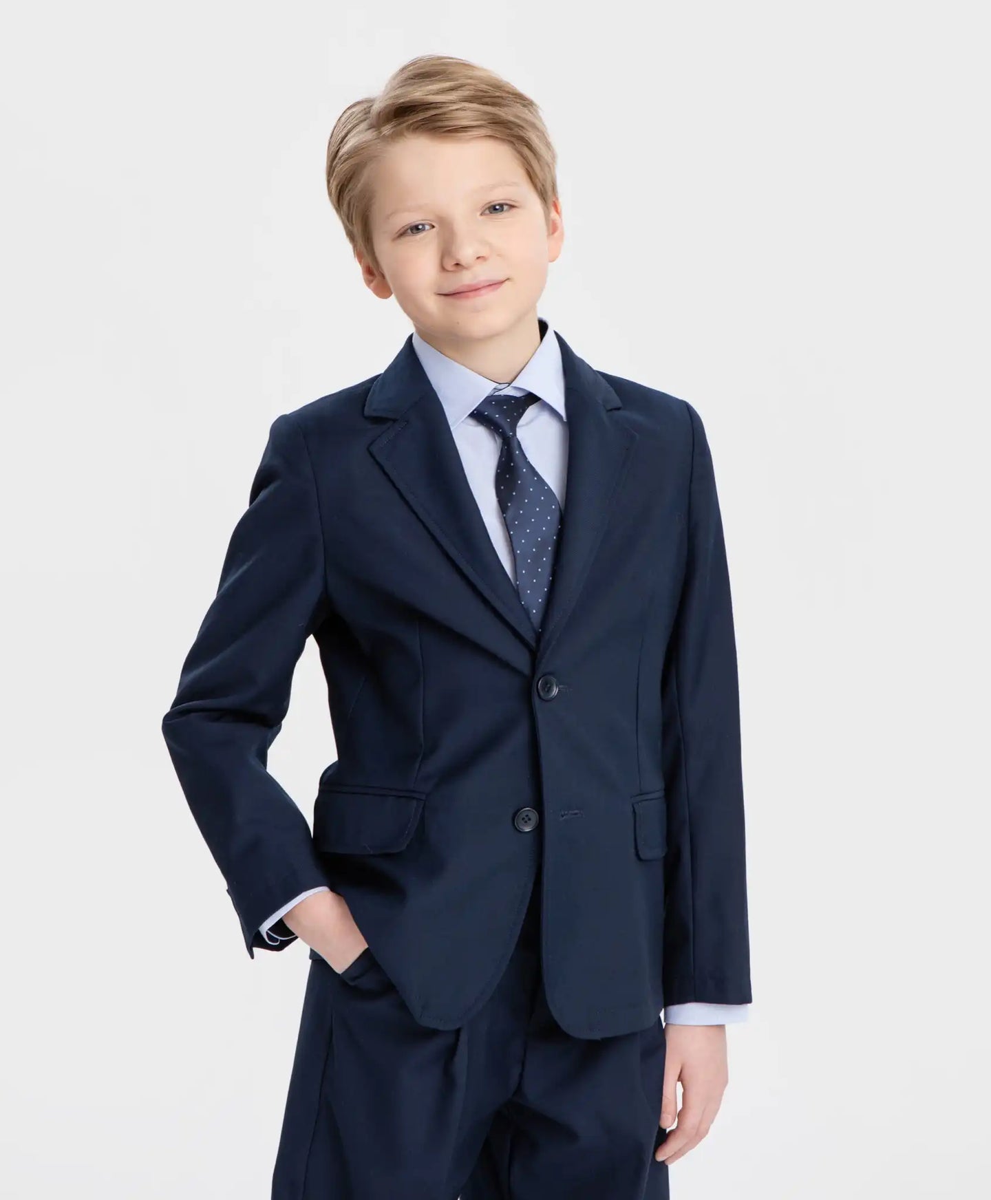 Sacou clasic, conic, albastru Button Blue