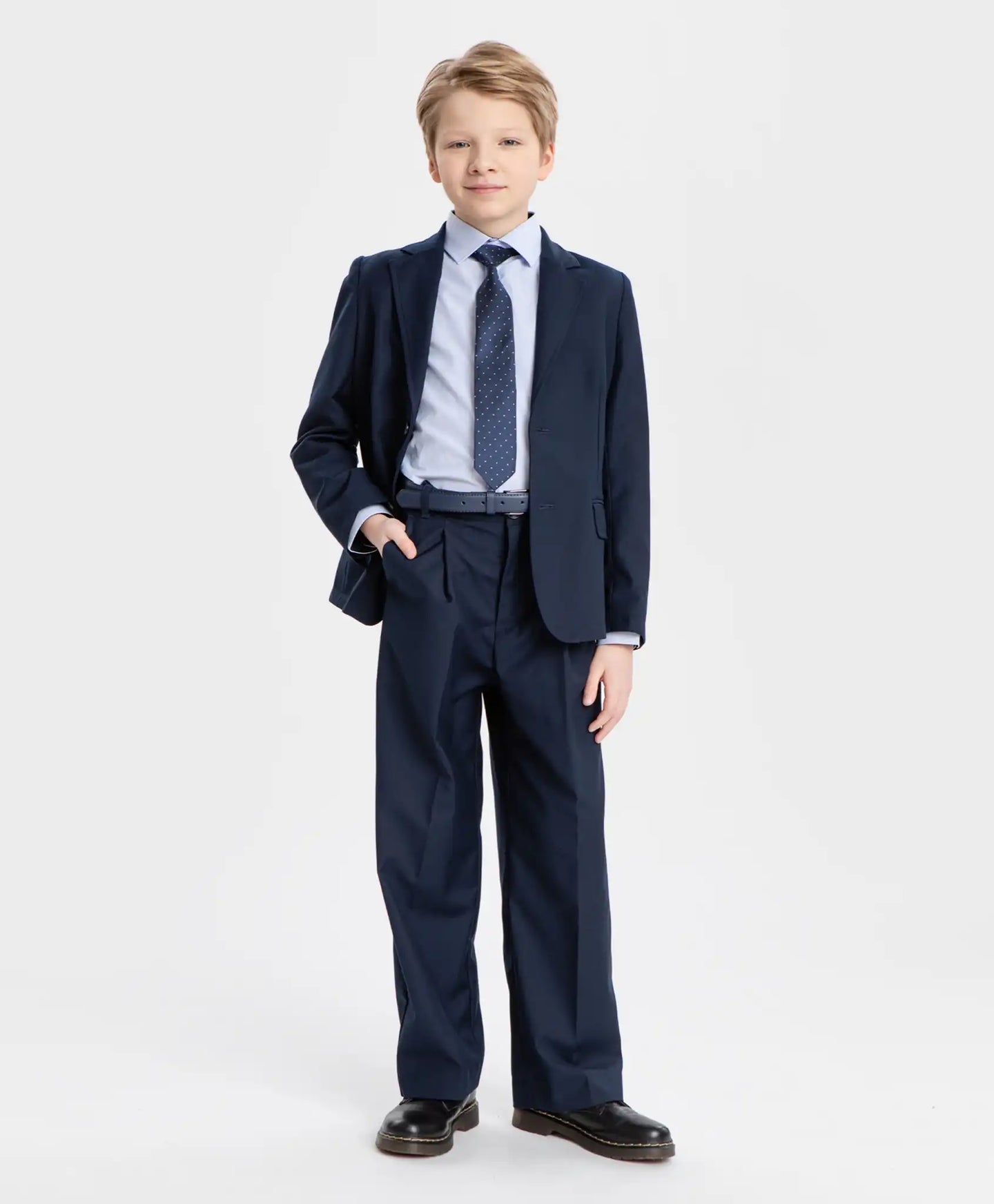 Sacou clasic, conic, albastru Button Blue