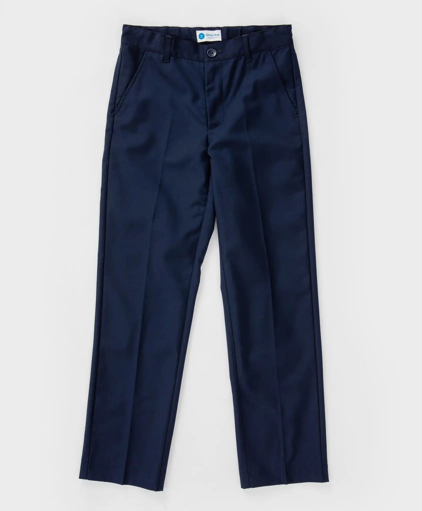 Pantaloni cu dungi presate, albaștri, pentru băiat, Button Blue