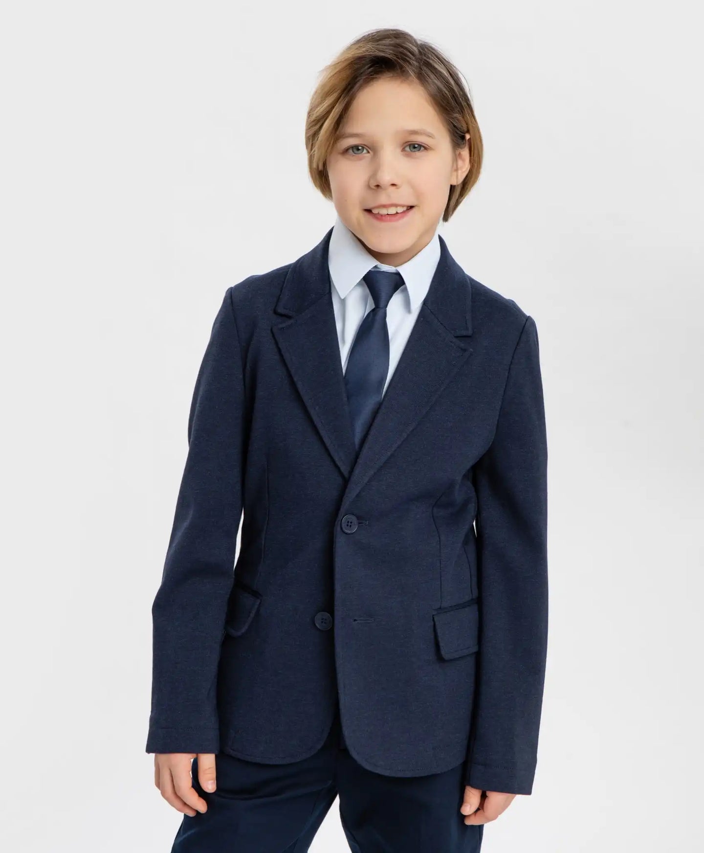 Cravată cu puncte, albastră, Button Blue